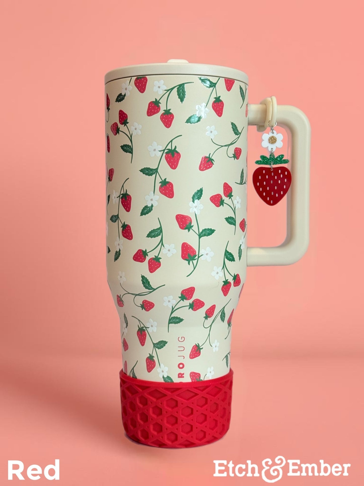 Strawberry Charm - Tumbler Handle Charm - The Nifty Little Finds - Charm - The Nifty Little Finds