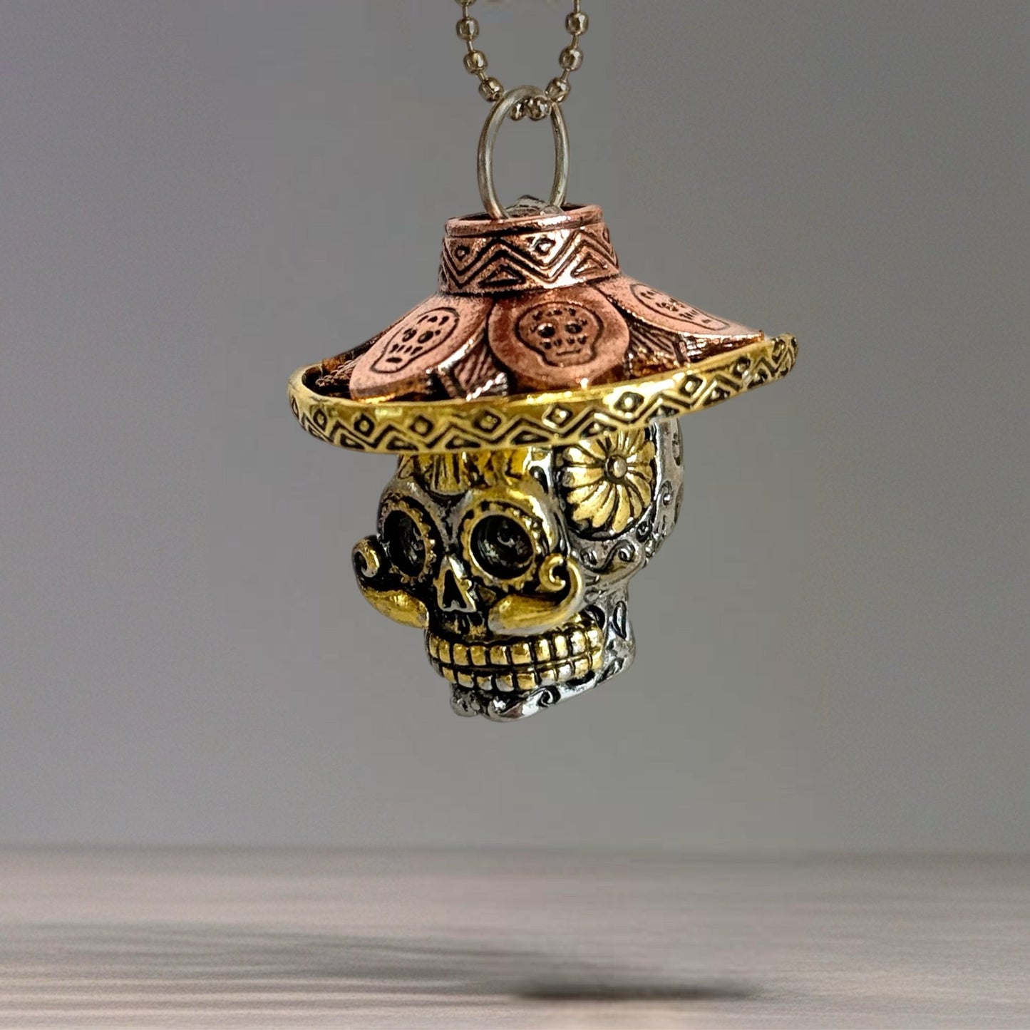 Sombrero Sugar Skull Charm - Tumbler Handle Charm - The Nifty Little Finds - Charm - The Nifty Little Finds