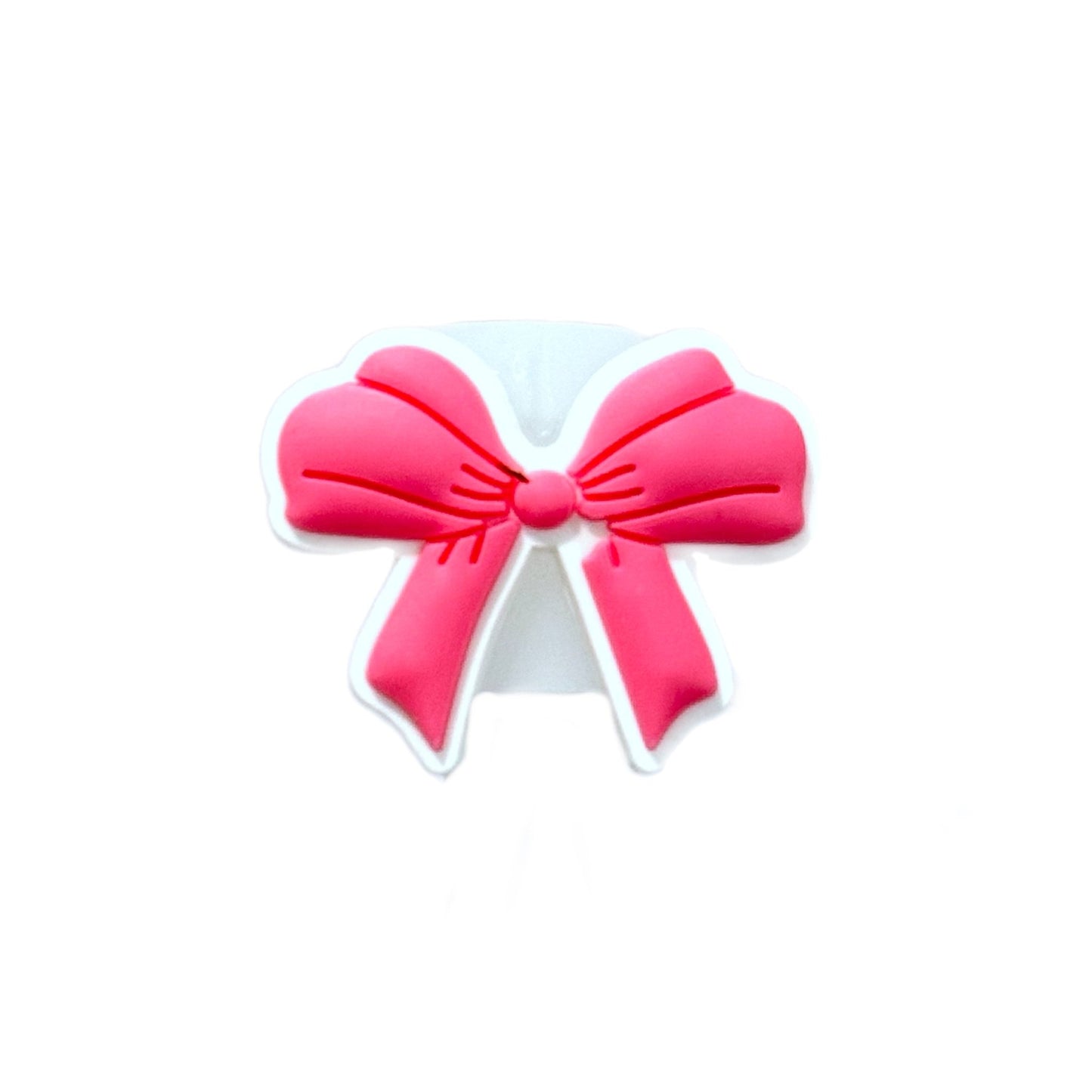 Pink Coquette Bow Straw Topper - The Nifty Little Finds - The Nifty Little Finds