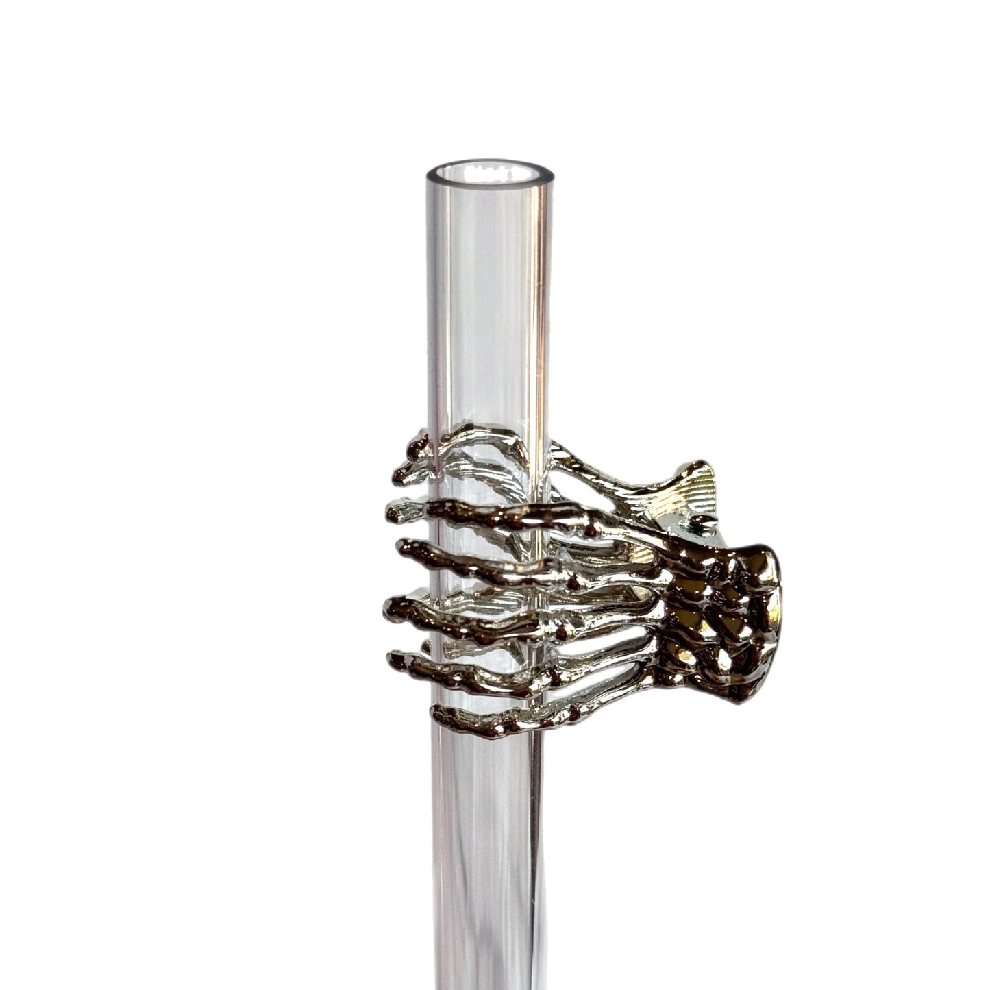 Skeleton Hand Straw Charm - Metal - The Nifty Little Finds - Charm - The Nifty Little Finds