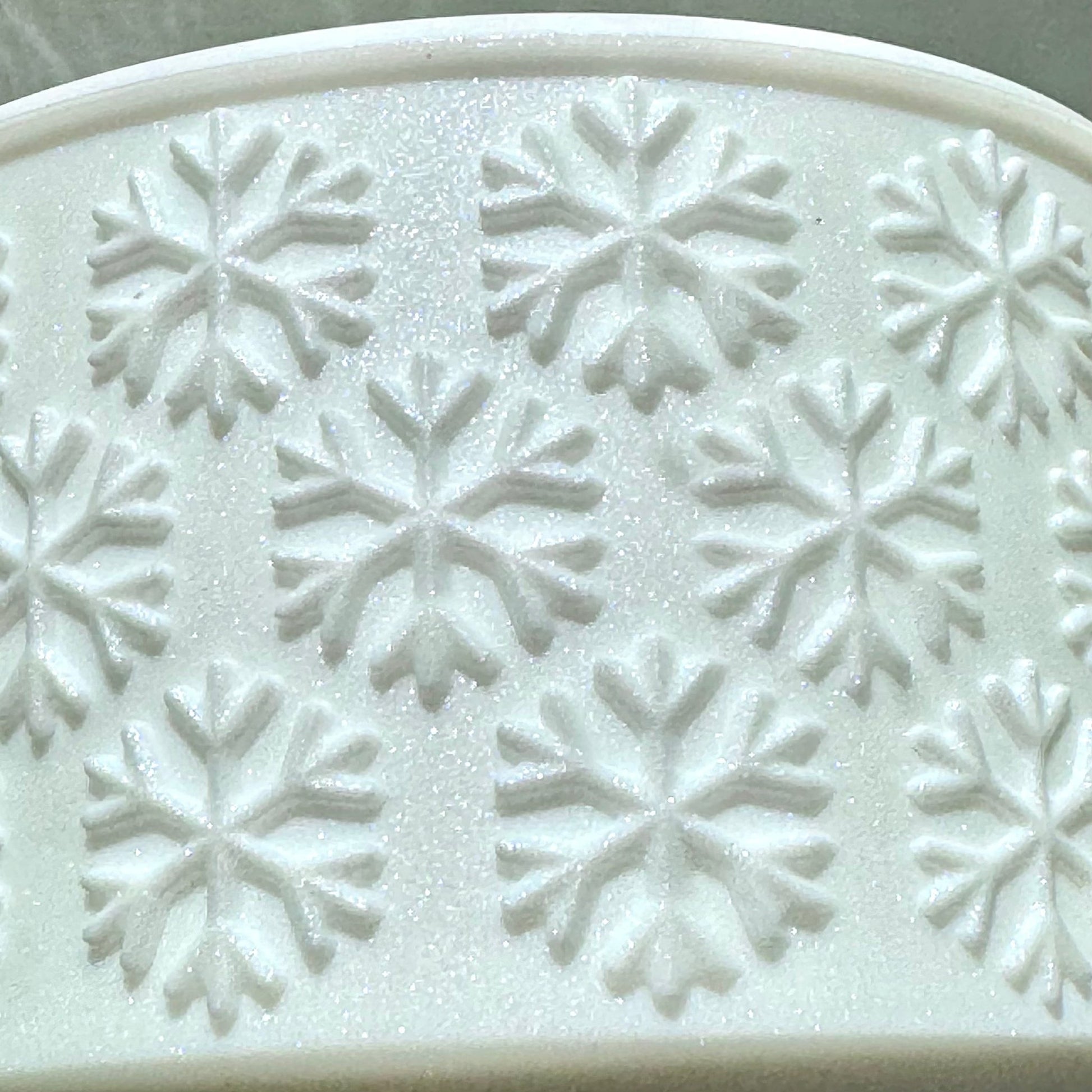 WHITE SHIMMER SNOWFLAKES Boot - The Nifty Little Finds - Boot - The Nifty Little Finds