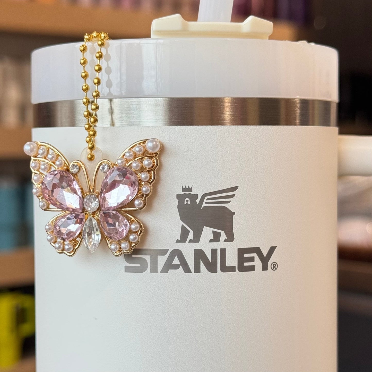 Bejeweled Butterfly Charm - Tumbler Handle Charm - The Nifty Little Finds - Charm - The Nifty Little Finds