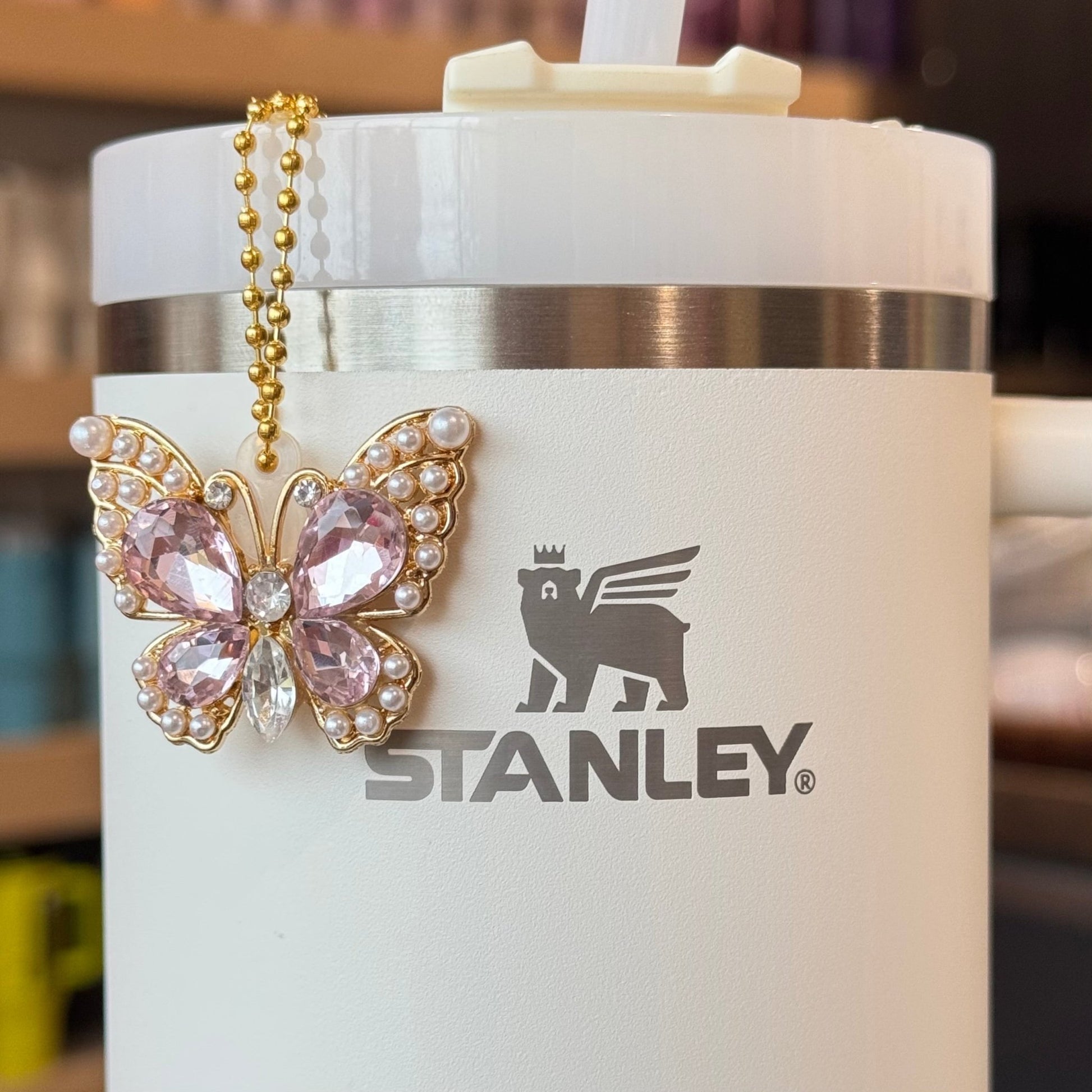 Bejeweled Butterfly Charm - Tumbler Handle Charm - The Nifty Little Finds - Charm - The Nifty Little Finds
