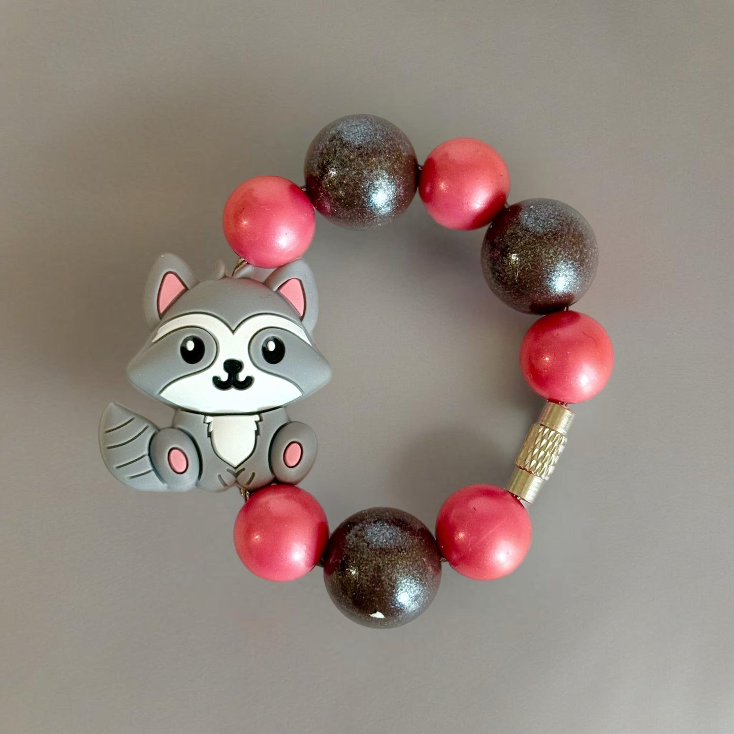Cutie Raccoon Bracelet - Tumbler Handle Charm - The Nifty Little Finds - Charm - The Nifty Little Finds