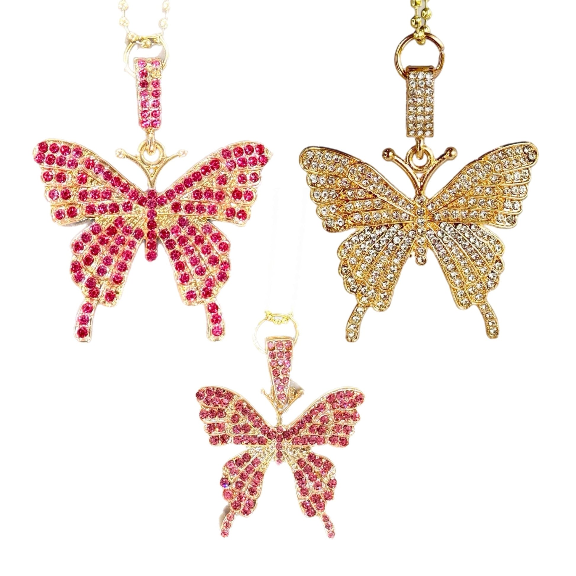 BLING BUTTERFLY Charm - Tumbler Handle Charm - The Nifty Little Finds - Charm - The Nifty Little Finds