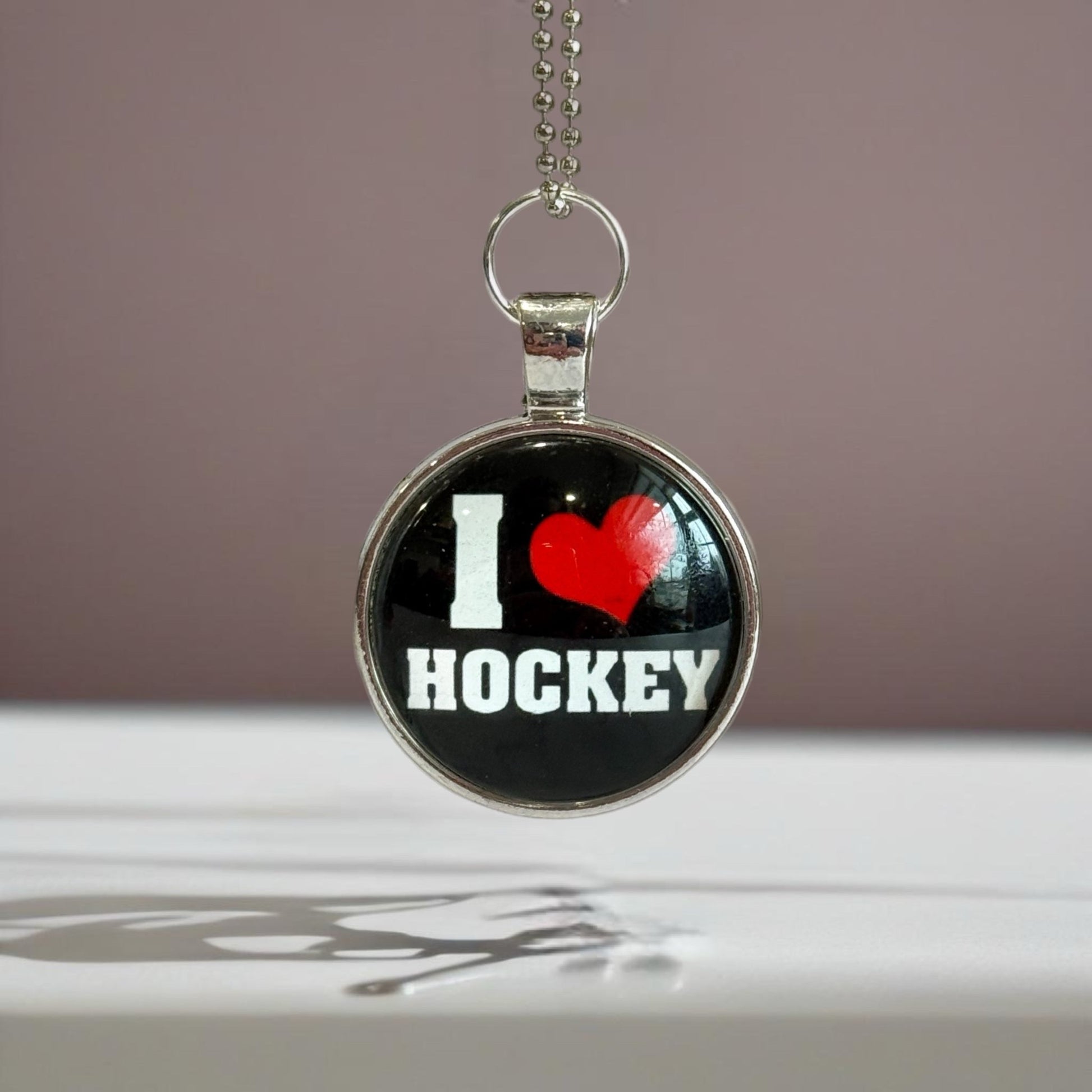 I Love Hockey Charm - Tumbler Handle Charm - The Nifty Little Finds - Charm - The Nifty Little Finds