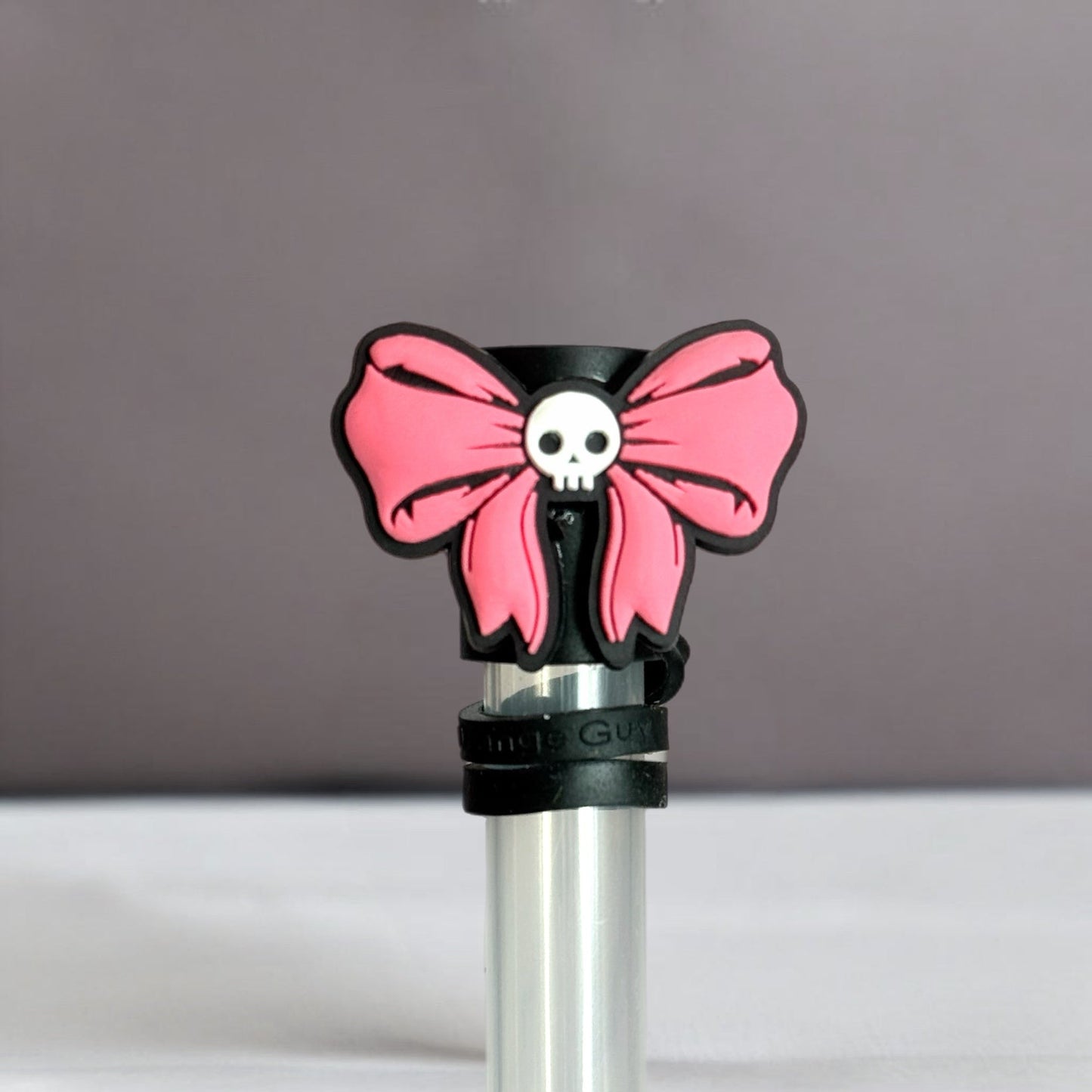 Pink Coquette Skull Straw Topper - The Nifty Little Finds - The Nifty Little Finds