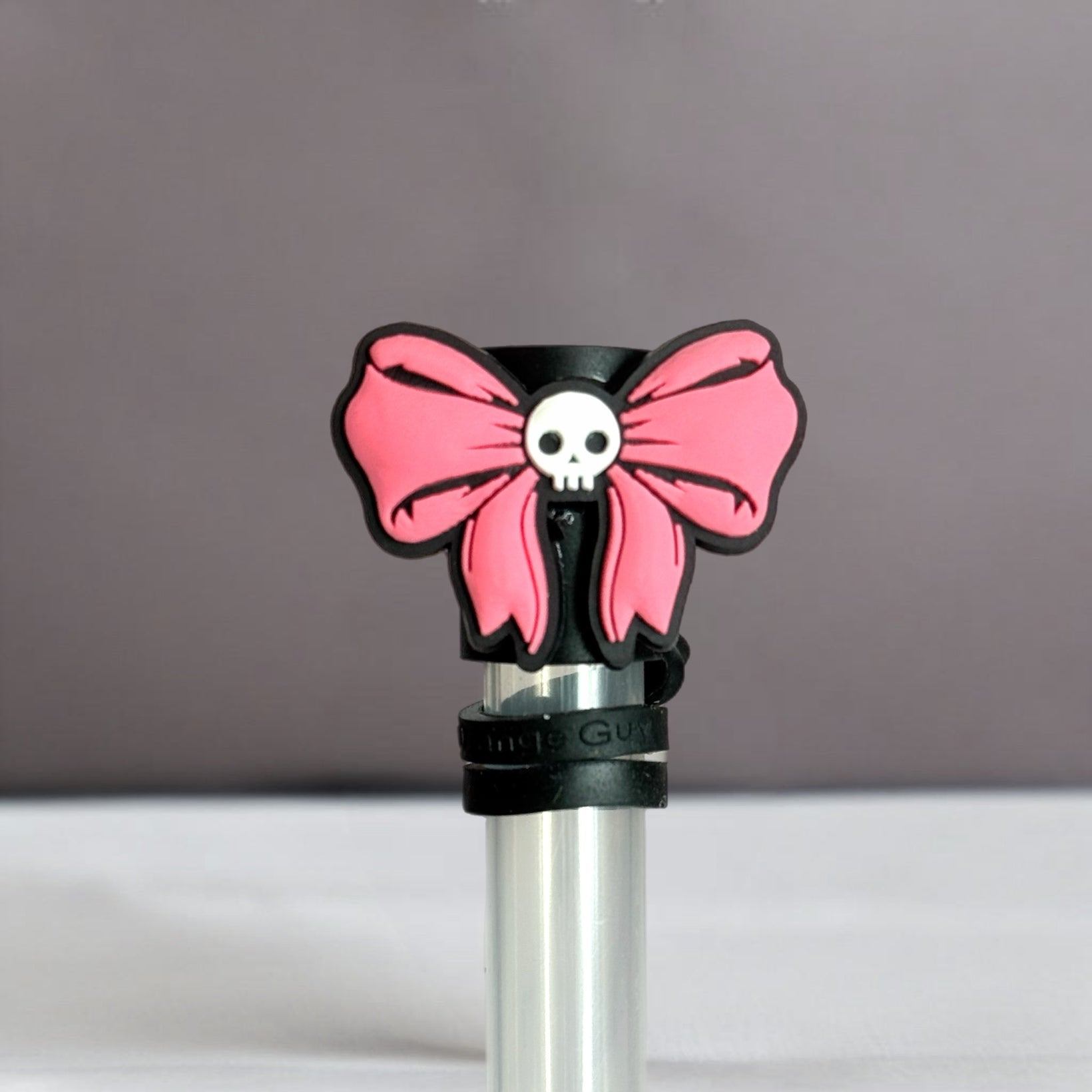 Pink Coquette Skull Straw Topper - The Nifty Little Finds - The Nifty Little Finds