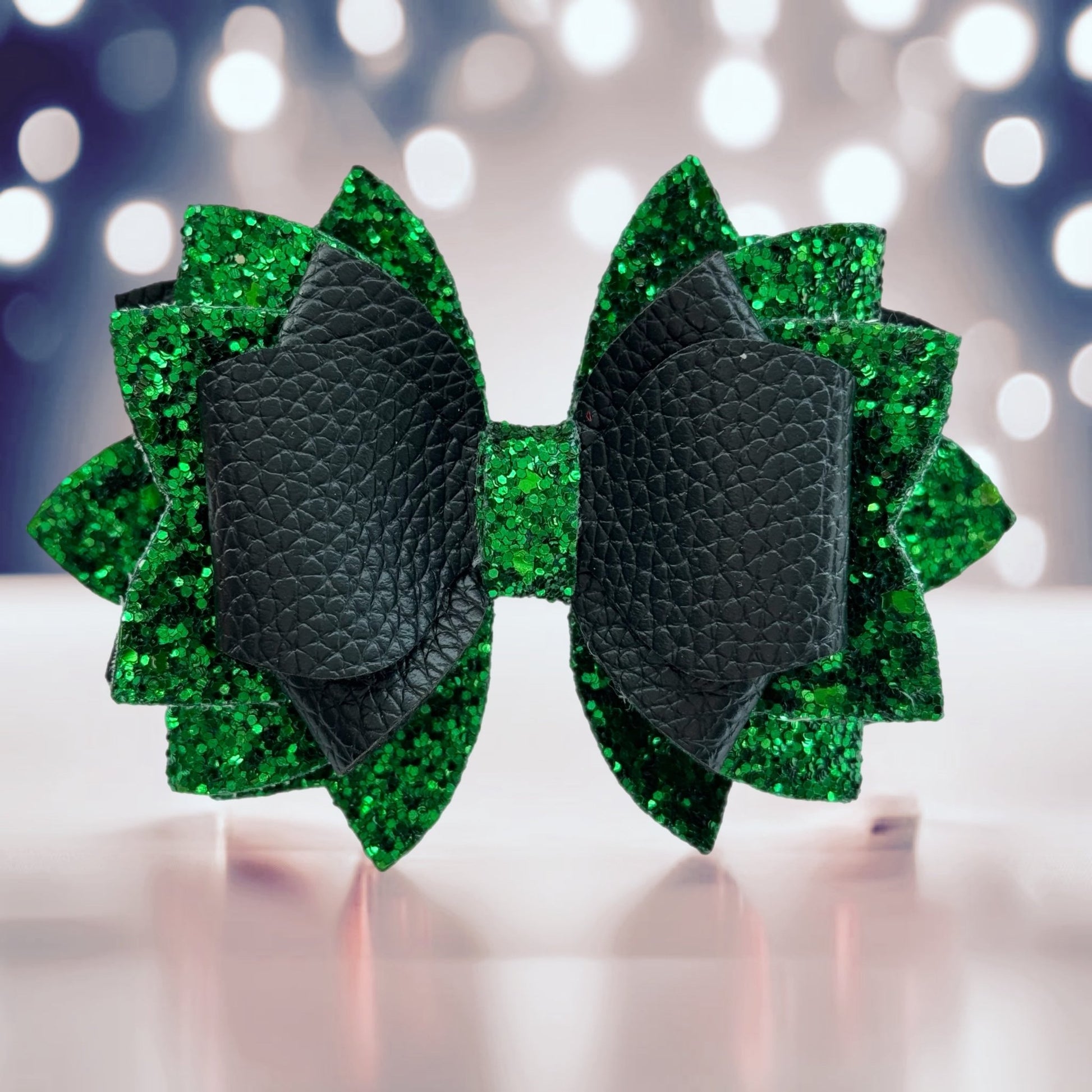 Wicked Black & Green Tumbler Bow - The Nifty Little Finds - Bow - The Nifty Little Finds