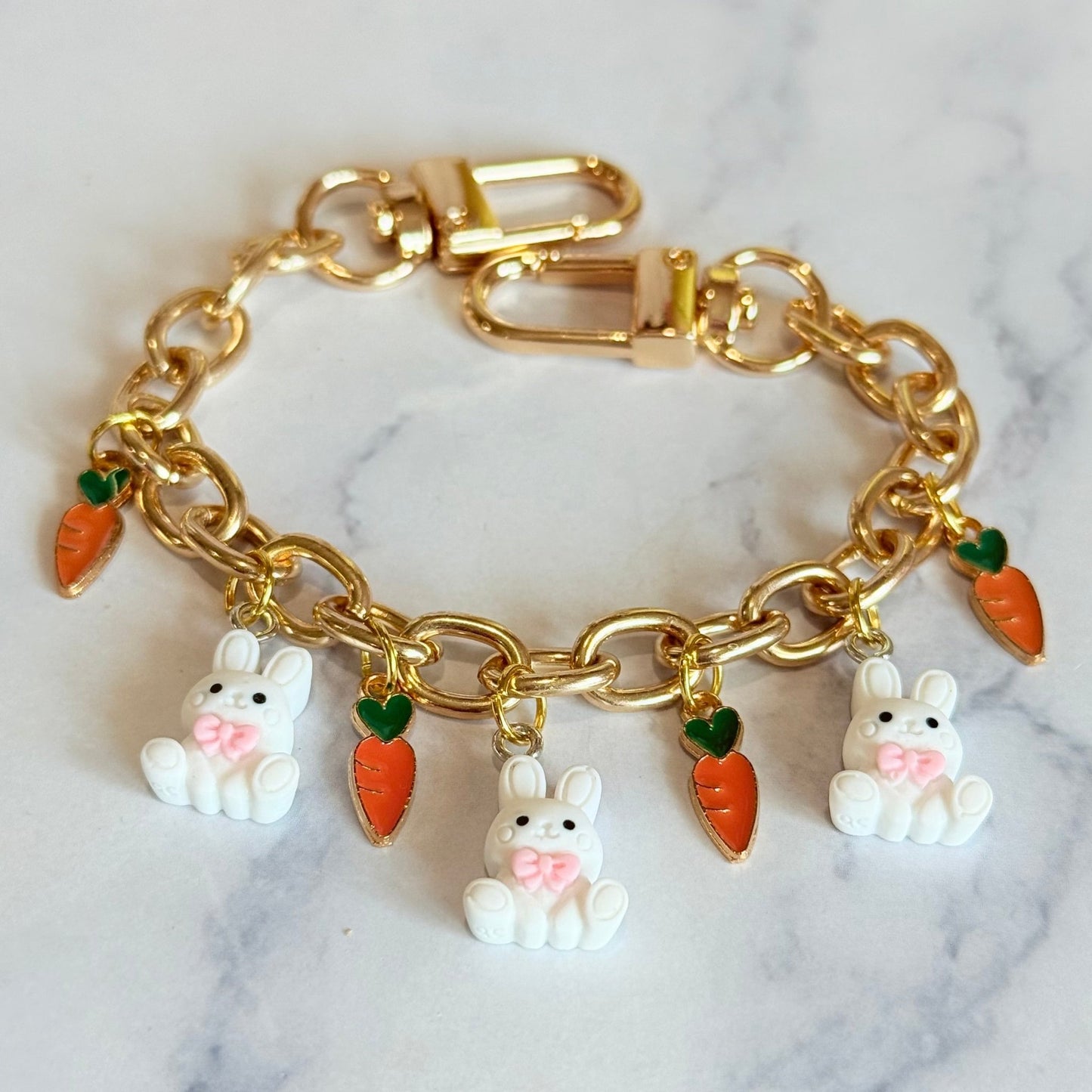 Spring Bunnies Deluxe Tumbler Charm Necklace - The Nifty Little Finds - Necklace - The Nifty Little Finds