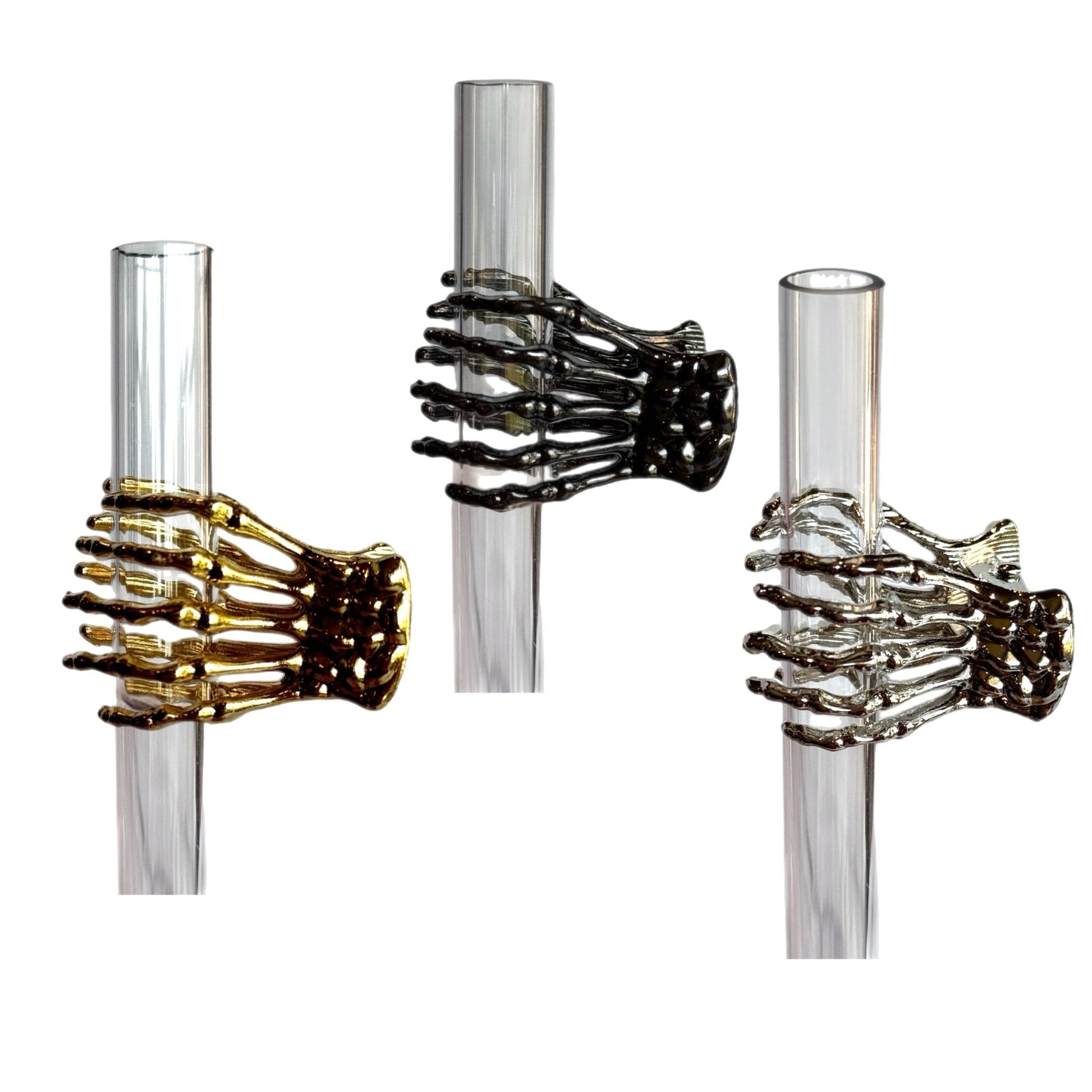 Skeleton Hand Straw Charm - Metal - The Nifty Little Finds - Charm - The Nifty Little Finds