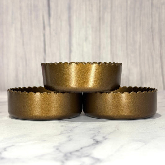 Deep Bronze Metallic 3.25” Scalloped Shorty Boot - The Nifty Little Finds - Boot - The Nifty Little Finds
