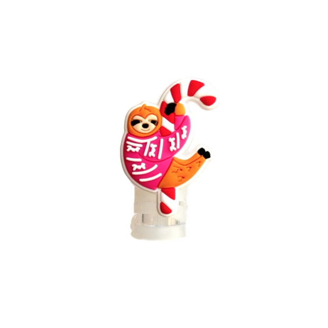 Christmas Sloth Straw Topper - The Nifty Little Finds - The Nifty Little Finds