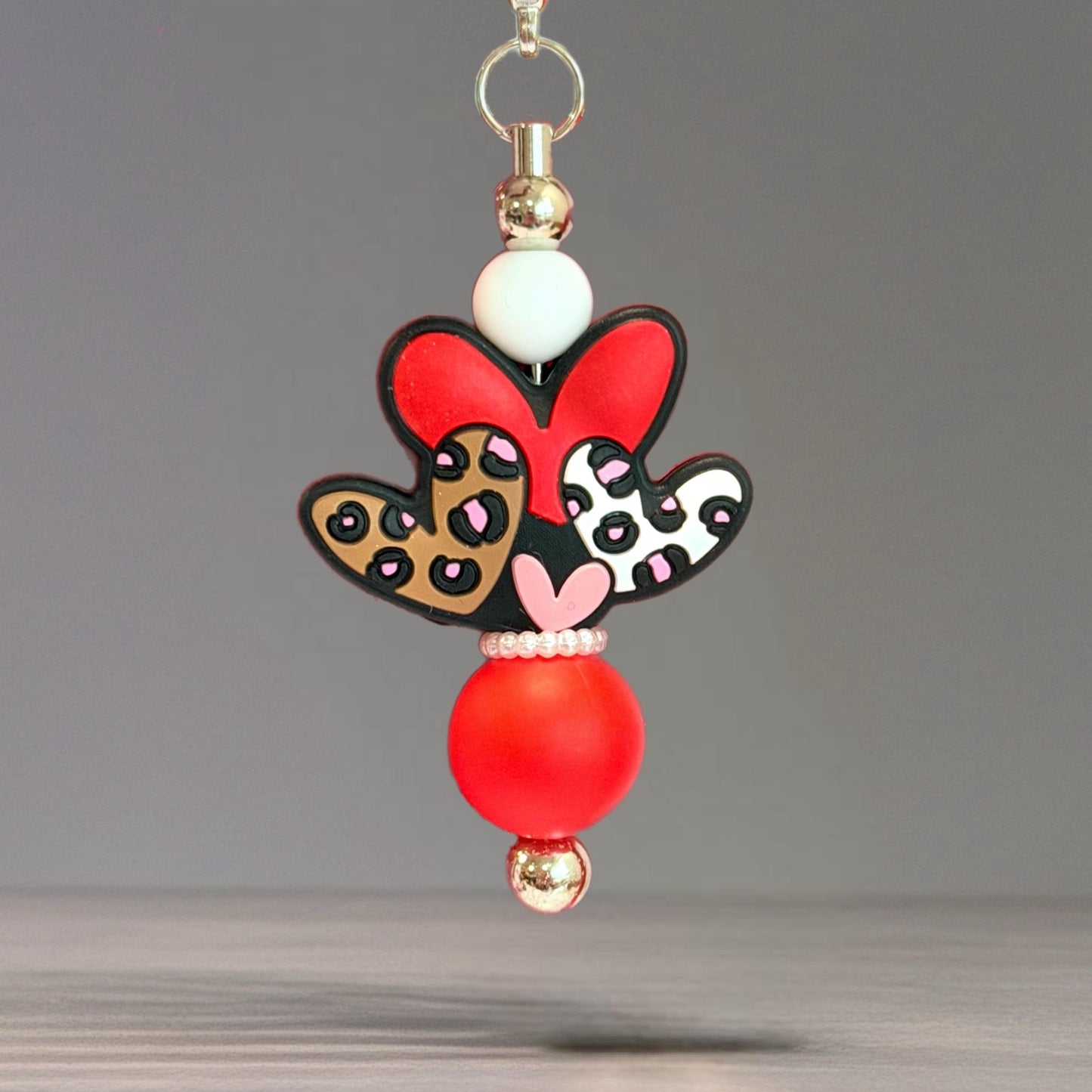 CHEETAH HEARTS Charm - Tumbler Handle Charm - The Nifty Little Finds - Charm - The Nifty Little Finds