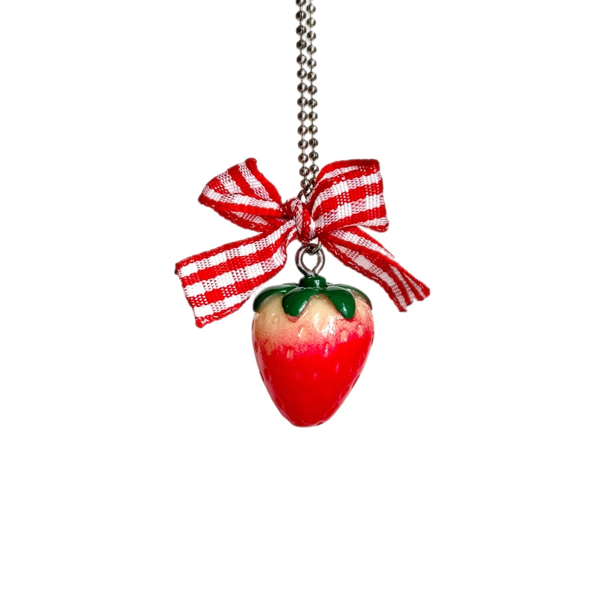Coquette Strawberry Charm - Tumbler Handle Charm - The Nifty Little Finds - Charm - The Nifty Little Finds