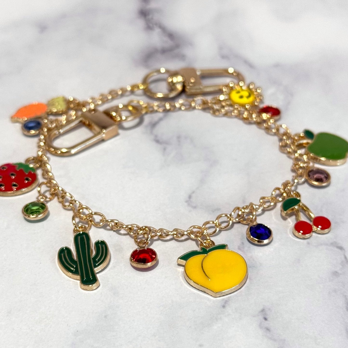 Tutti Fruity Deluxe Tumbler Charm Necklace - The Nifty Little Finds - Necklace - The Nifty Little Finds