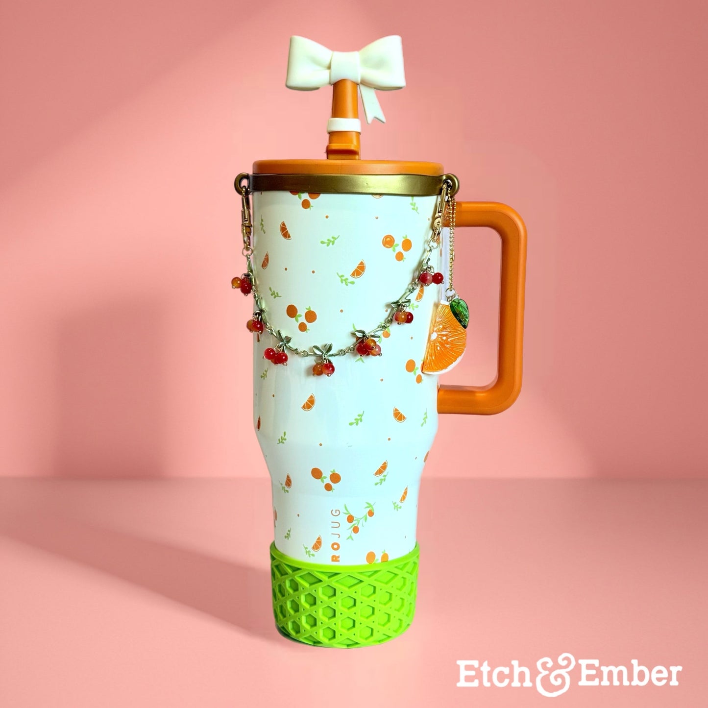 Orange Slice Charm - Tumbler Handle Charm - The Nifty Little Finds - Charm - The Nifty Little Finds