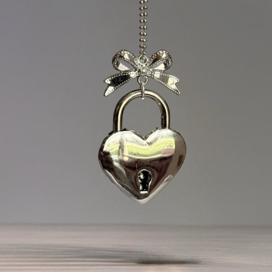 Coquette Heart Lock Charm - Tumbler Handle Charm - The Nifty Little Finds - Charm - The Nifty Little Finds