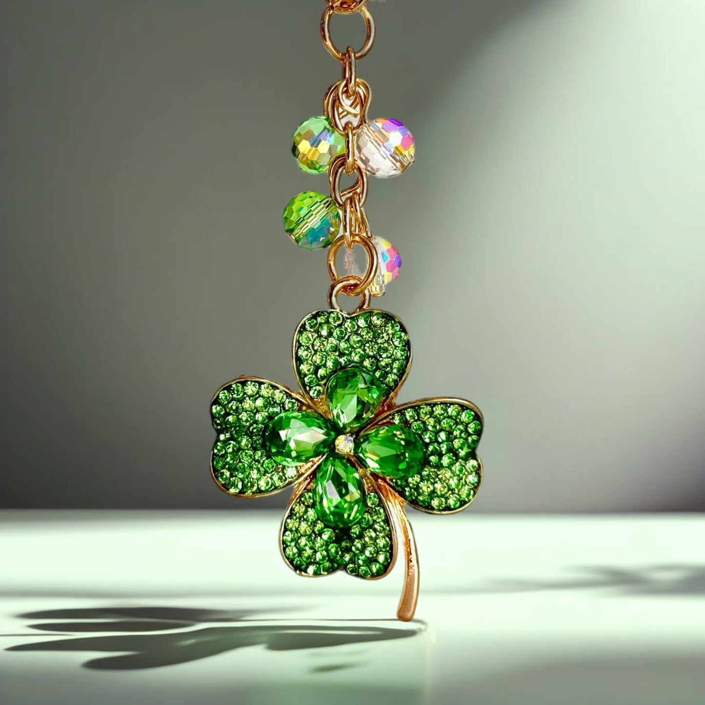 Bling Clover Charm - Tumbler Handle Charm - The Nifty Little Finds - Charm - The Nifty Little Finds