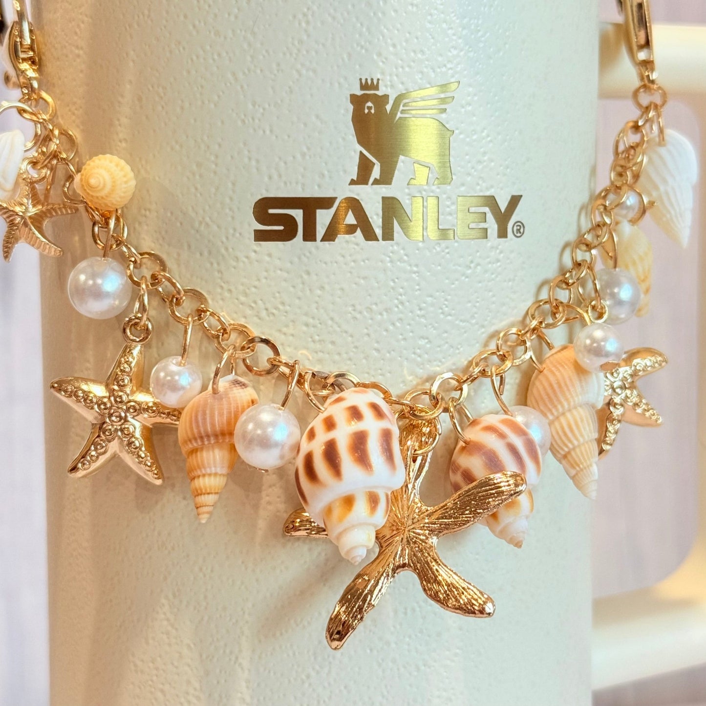 Sea Shells Deluxe Tumbler Charm Necklace - The Nifty Little Finds - Necklace - The Nifty Little Finds