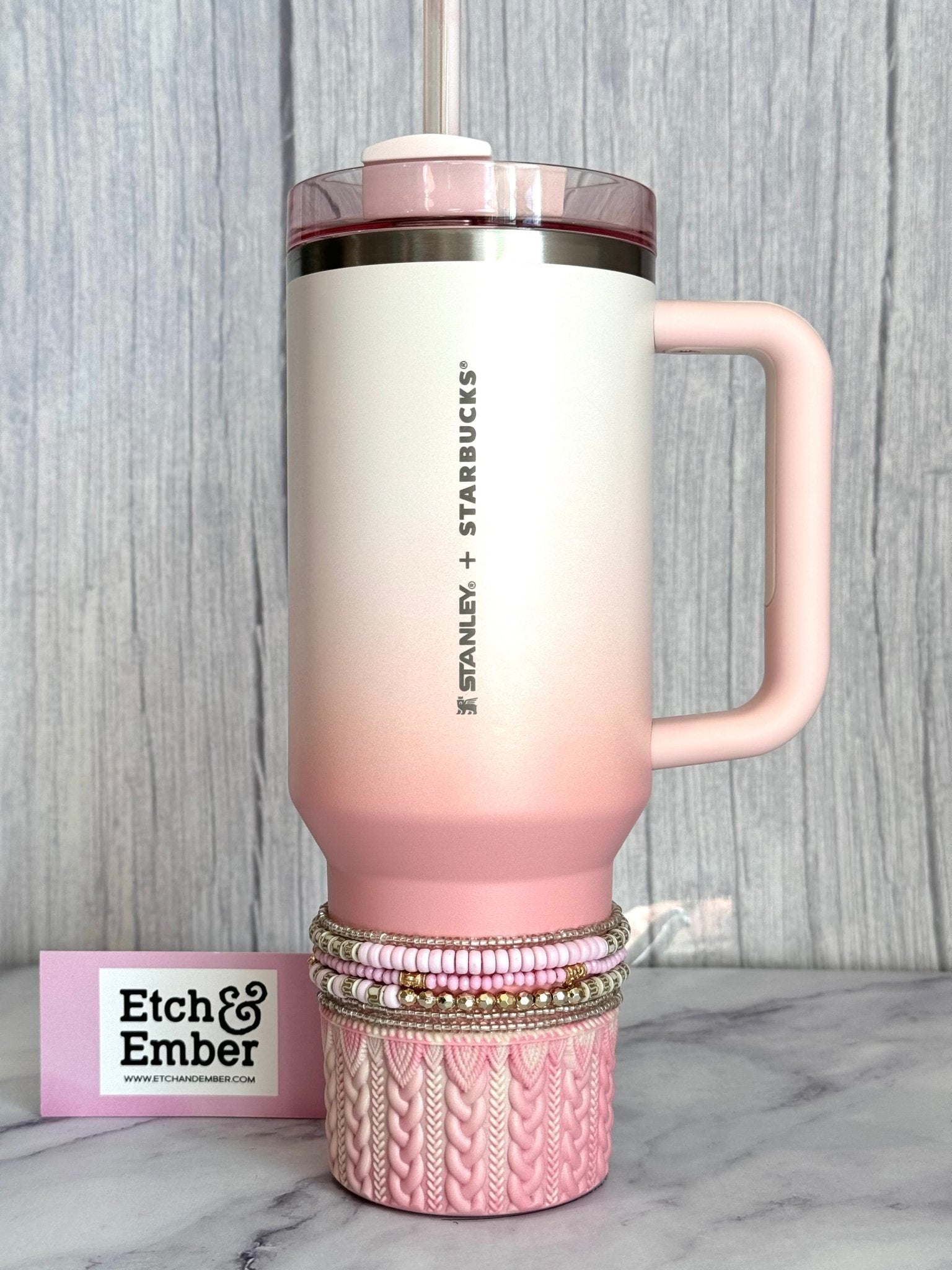 Light Pink Tumbler Bracelet Stack -fits 30-40oz - The Nifty Little Finds - Bracelet - The Nifty Little Finds