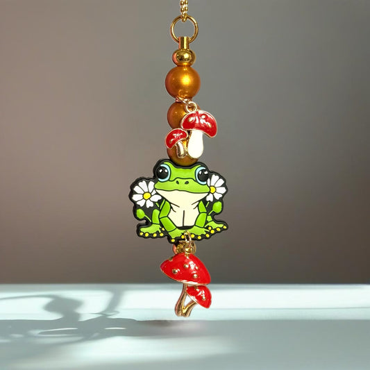 Cottagecore Frog Bar Charm - Tumbler Handle Charm - The Nifty Little Finds - Charm - The Nifty Little Finds