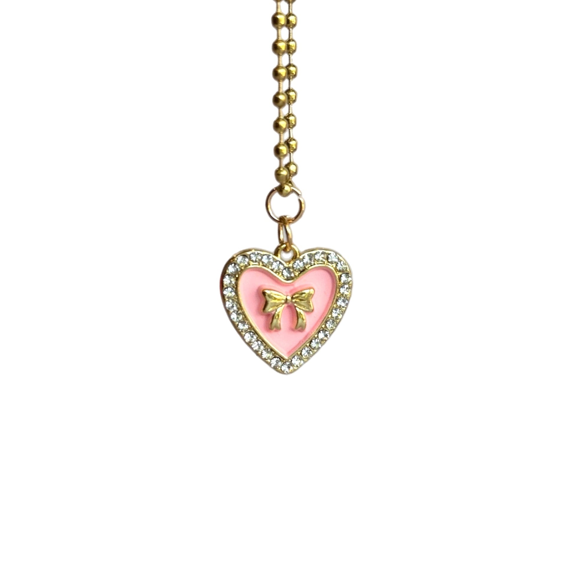 Coquette Heart Charm - Tumbler Handle Charm - The Nifty Little Finds - Charm - The Nifty Little Finds