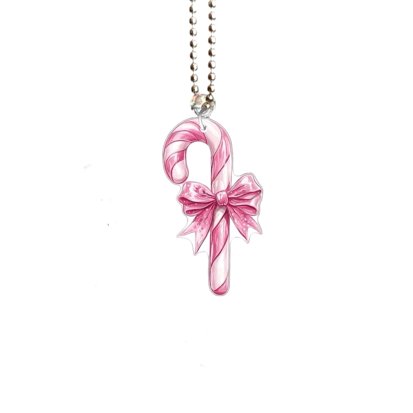 Coquette Pink Candy Cane Charm - Tumbler Handle Charm - The Nifty Little Finds - Charm - The Nifty Little Finds