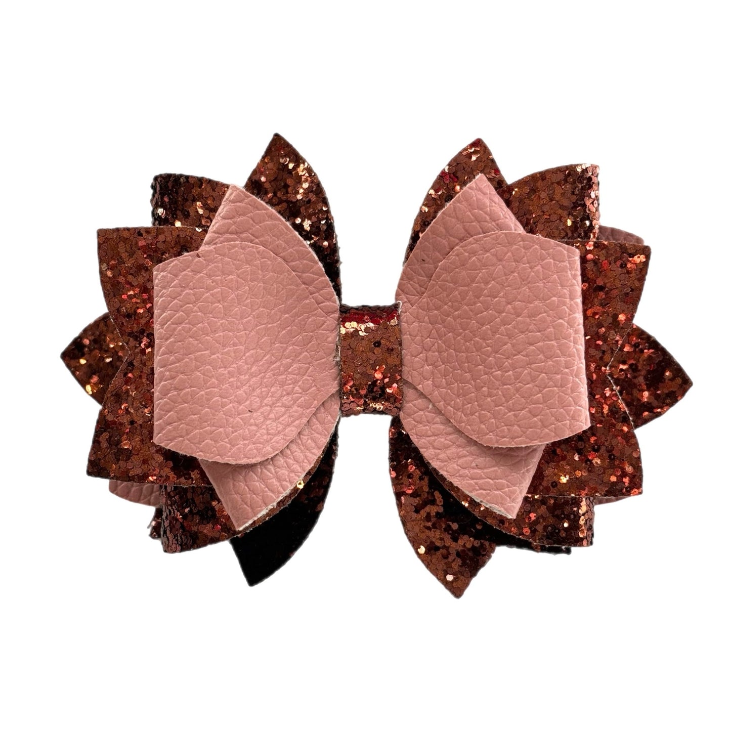 Antique Pink Glitter Tumbler Bow - The Nifty Little Finds - Bow - The Nifty Little Finds