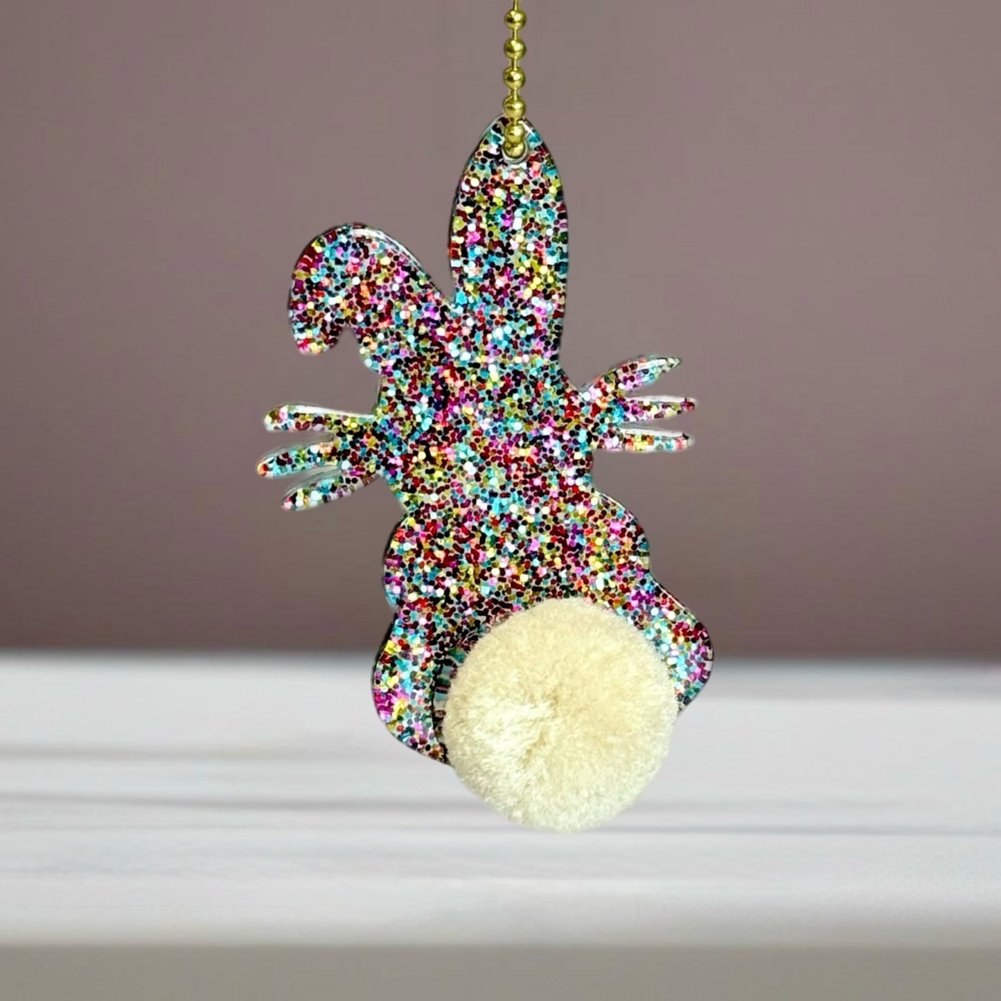 Glitter Bunny Charm - Tumbler Handle Charm - The Nifty Little Finds - Charm - The Nifty Little Finds