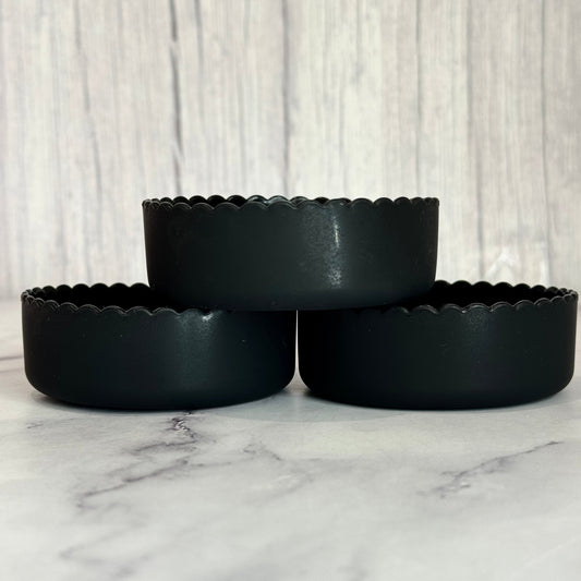 Black 3.25” Scalloped Shorty Boot - The Nifty Little Finds - Boot - The Nifty Little Finds