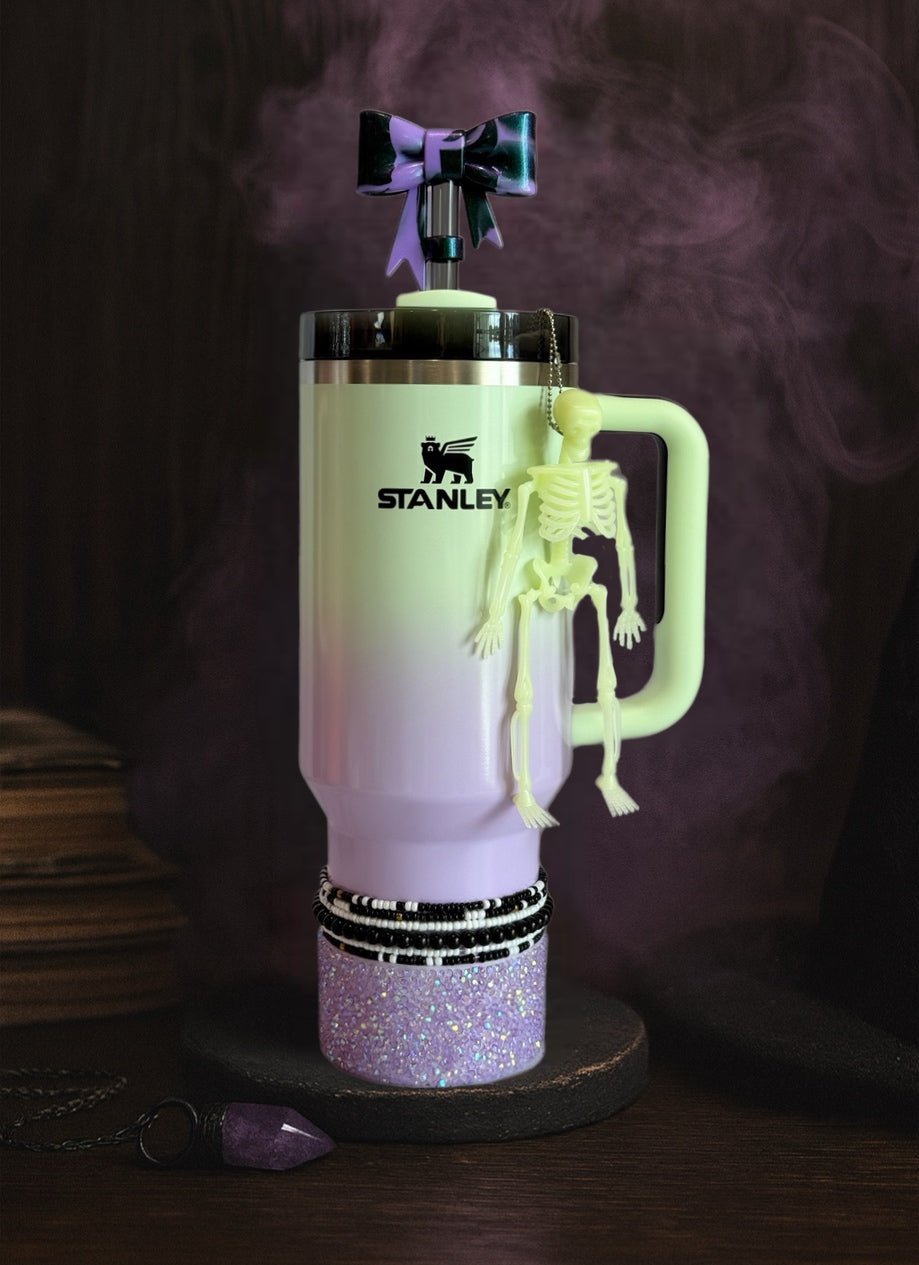 6” Glow in the Dark Skeleton Charm - Tumbler Handle Charm - The Nifty Little Finds - Charm - The Nifty Little Finds
