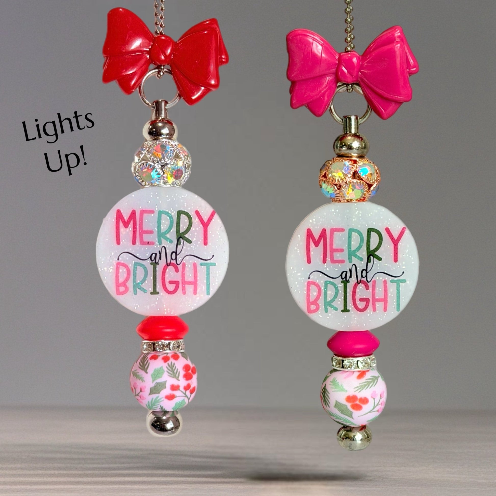 Merry & Bright Light Up Bar Charm - Tumbler Handle Charm - The Nifty Little Finds - Charm - The Nifty Little Finds