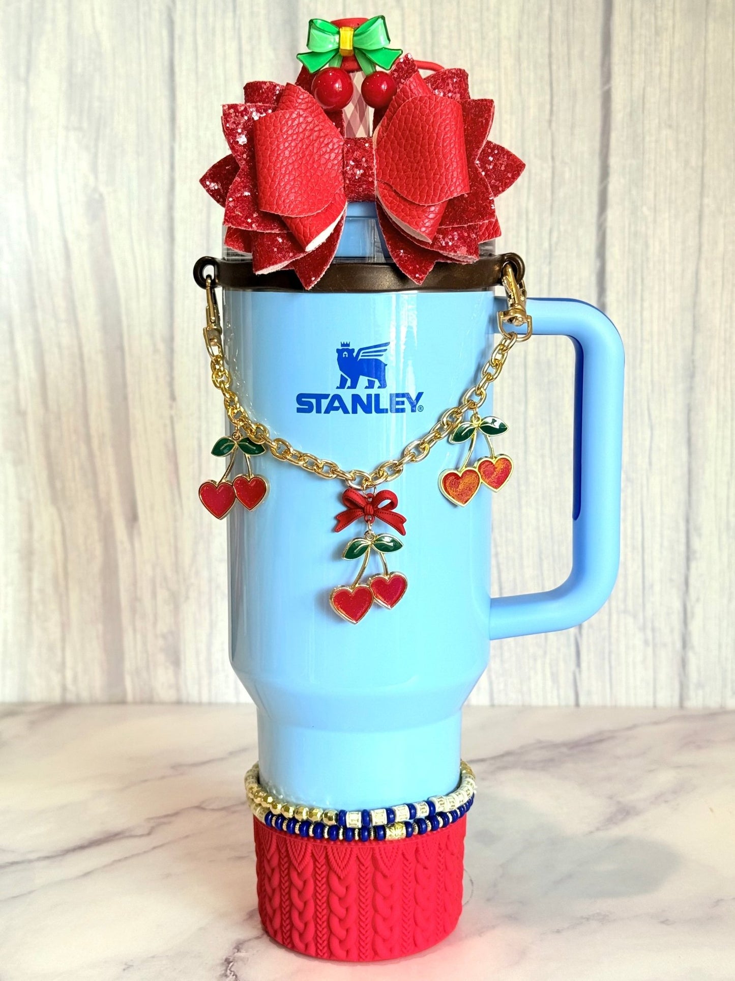 Cherry Love Deluxe Tumbler Charm Necklace - The Nifty Little Finds - Necklace - The Nifty Little Finds