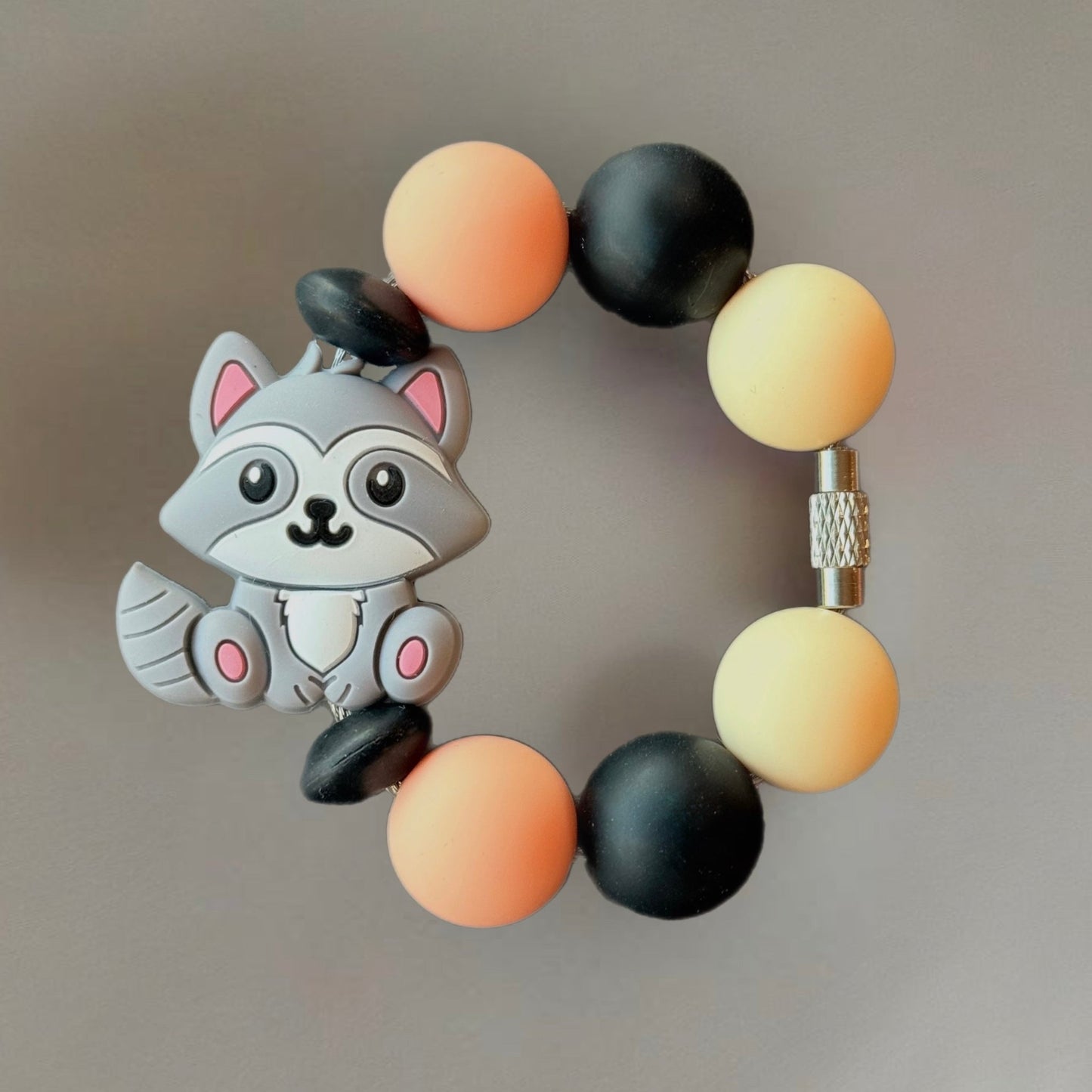Cutie Raccoon Bracelet - Tumbler Handle Charm - The Nifty Little Finds - Charm - The Nifty Little Finds