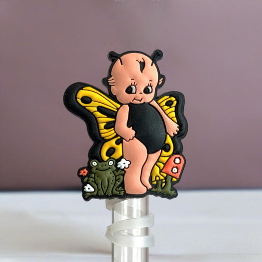 Cottagecore Kewpie Straw Topper - The Nifty Little Finds - The Nifty Little Finds