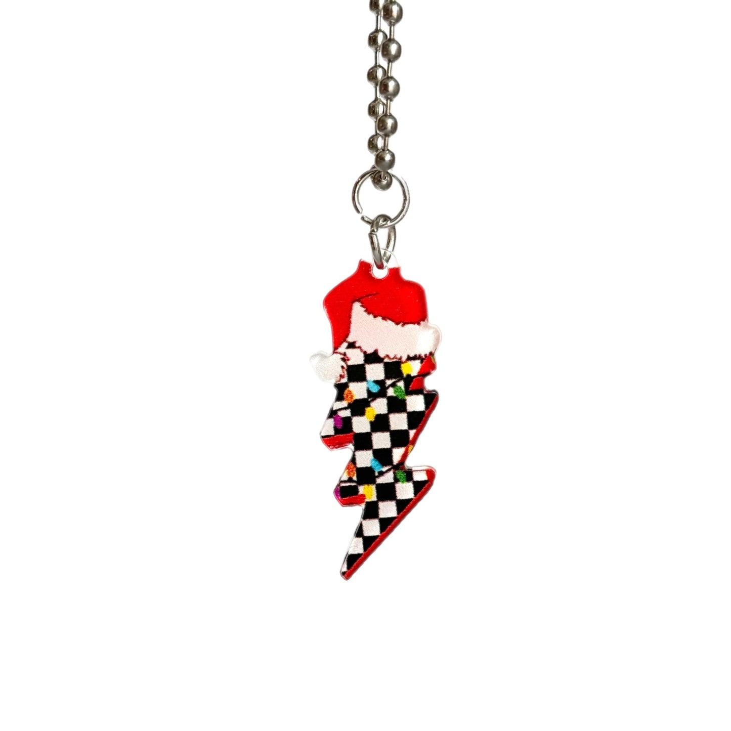 CHRISTMAS CHECKER BOLT Charm - Tumbler Handle Charm - The Nifty Little Finds - Charm - The Nifty Little Finds