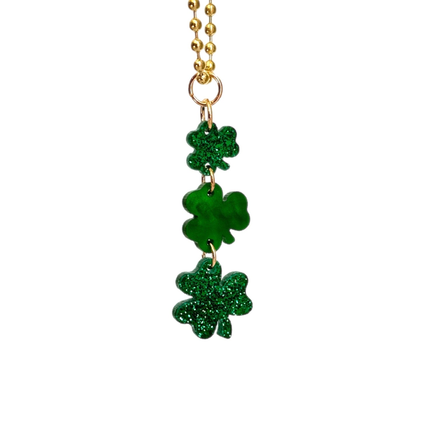 Lucky Clovers Charm - Tumbler Handle Charm - The Nifty Little Finds - Charm - The Nifty Little Finds