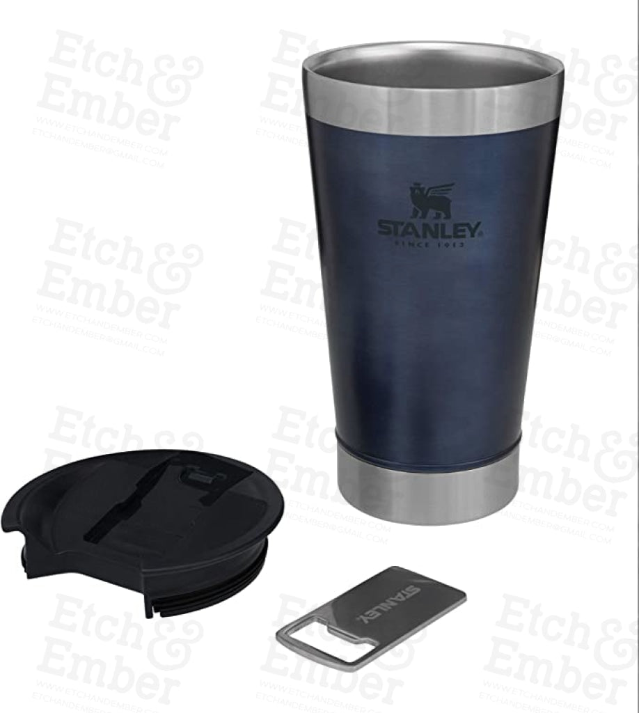 Stanley Classic Stay Chill Vacuum Insulated Pint Glass with Lid, 16oz Stainless Steel Beer Mug with Built-in Bottle Opener - The Nifty Little Finds - The Nifty Little Finds