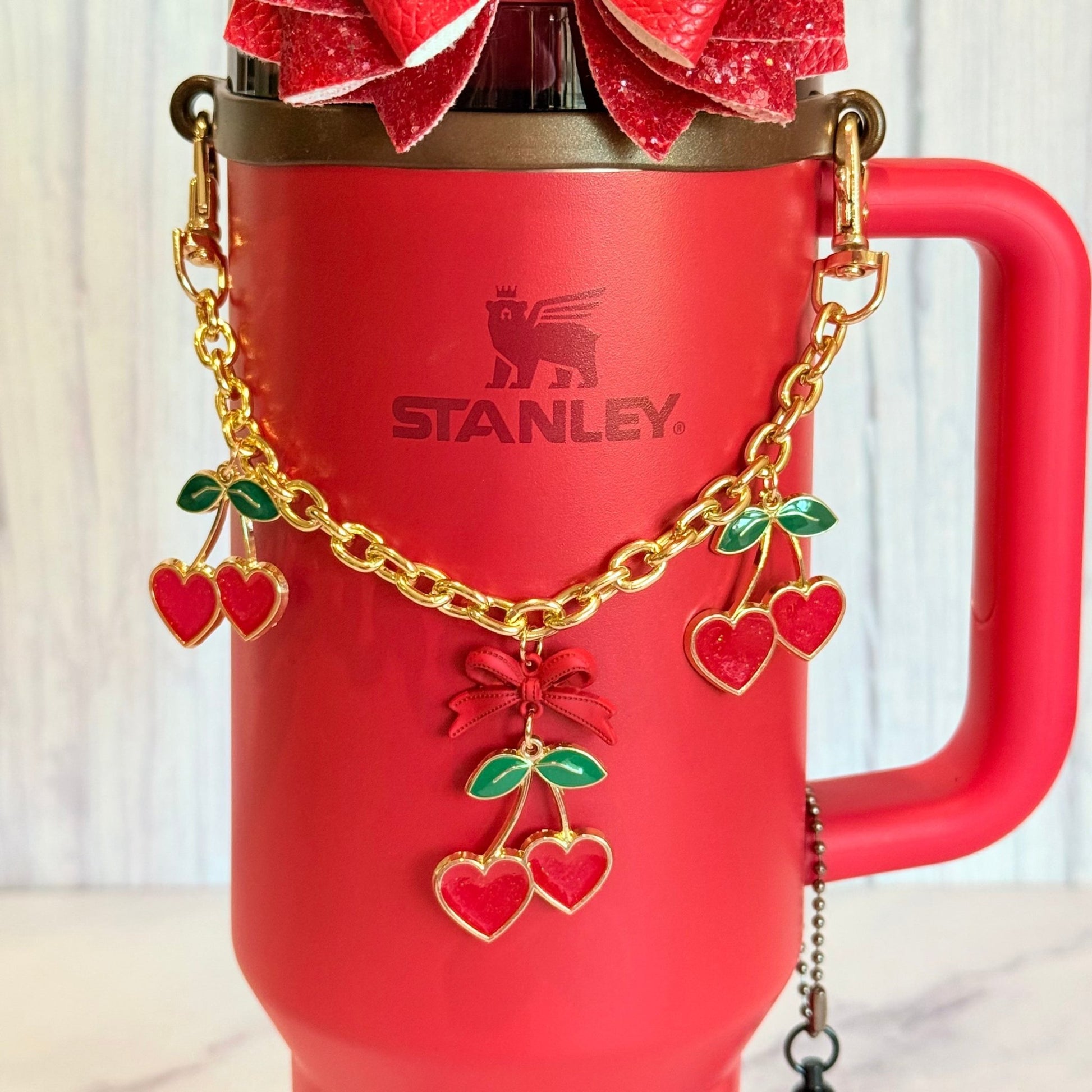 Cherry Love Deluxe Tumbler Charm Necklace - The Nifty Little Finds - Necklace - The Nifty Little Finds