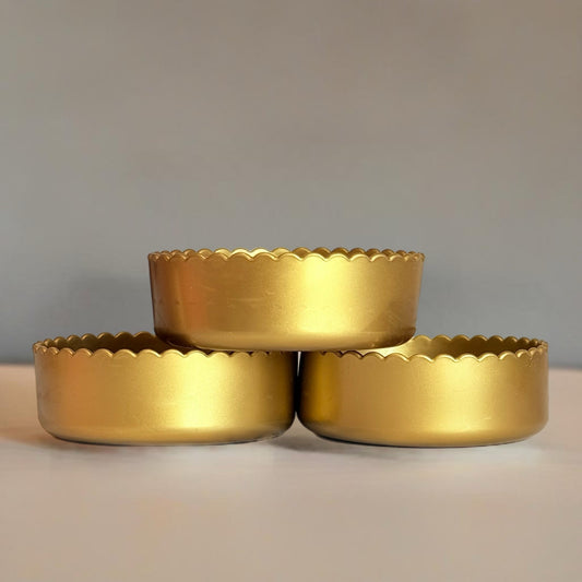 Bronze Metallic 3.25” Scalloped Shorty Boot - The Nifty Little Finds - Boot - The Nifty Little Finds