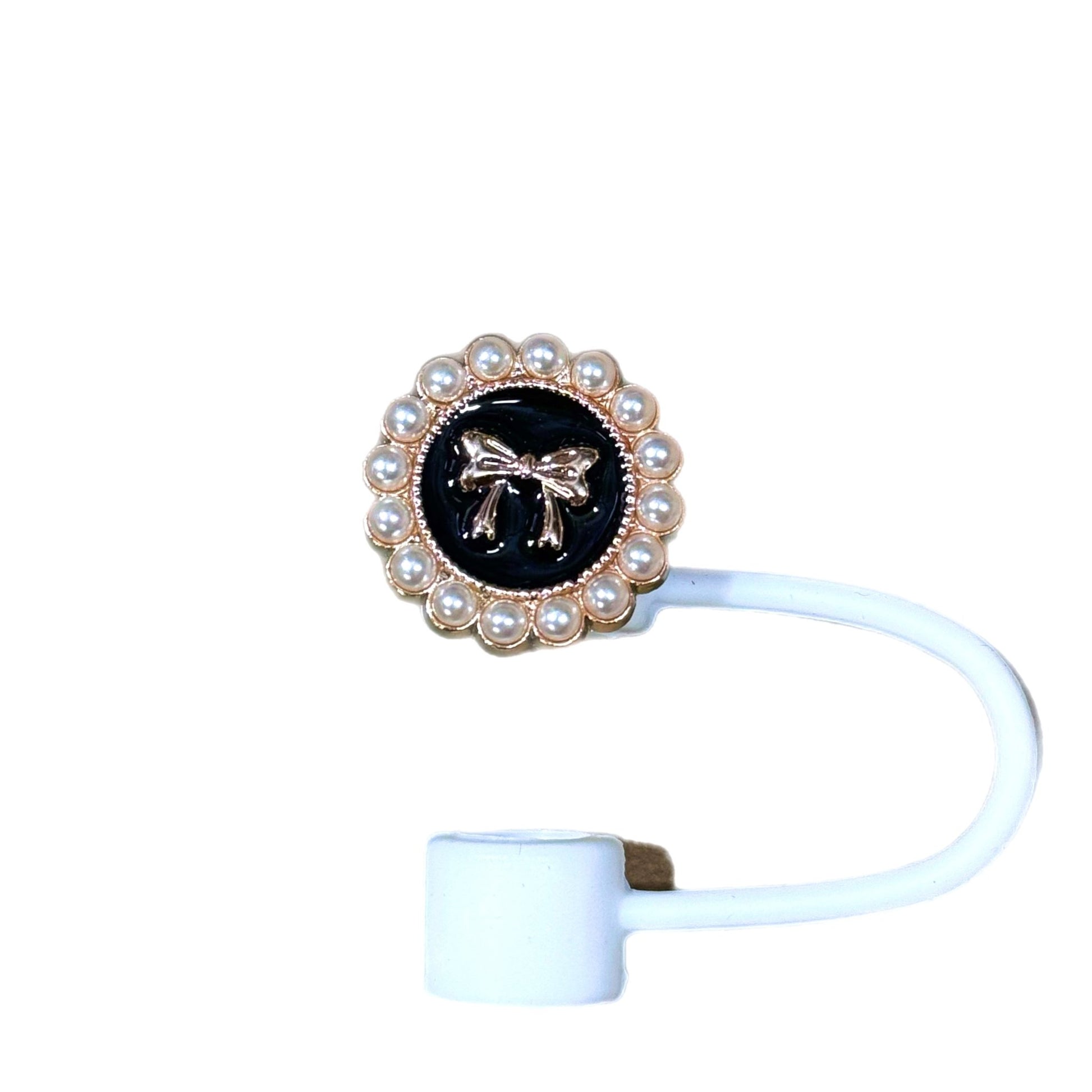 PEARL & DIAMONDS STRAW TOPPER - Tumbler Handle Charm - The Nifty Little Finds - Charm - The Nifty Little Finds