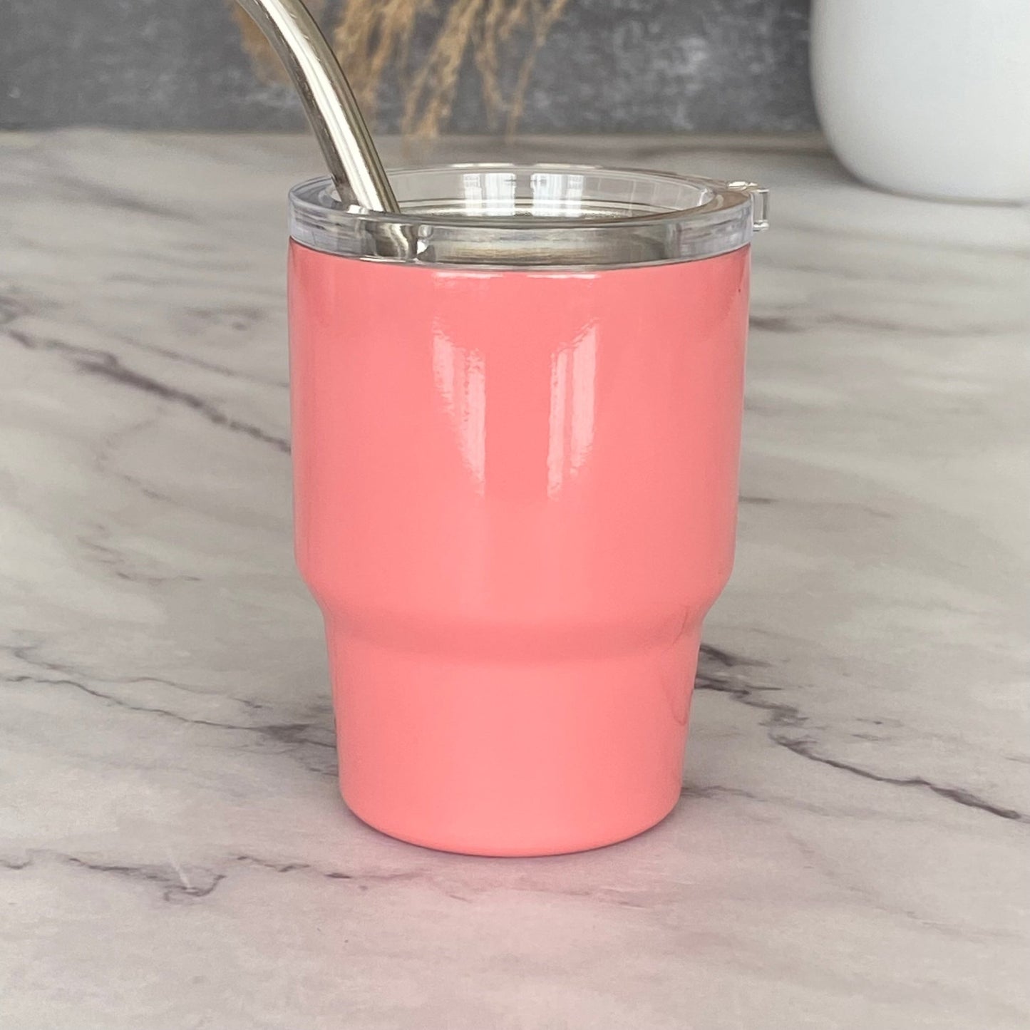 Mini Stainless Steel Tumbler with Straw - The Nifty Little Finds - The Nifty Little Finds