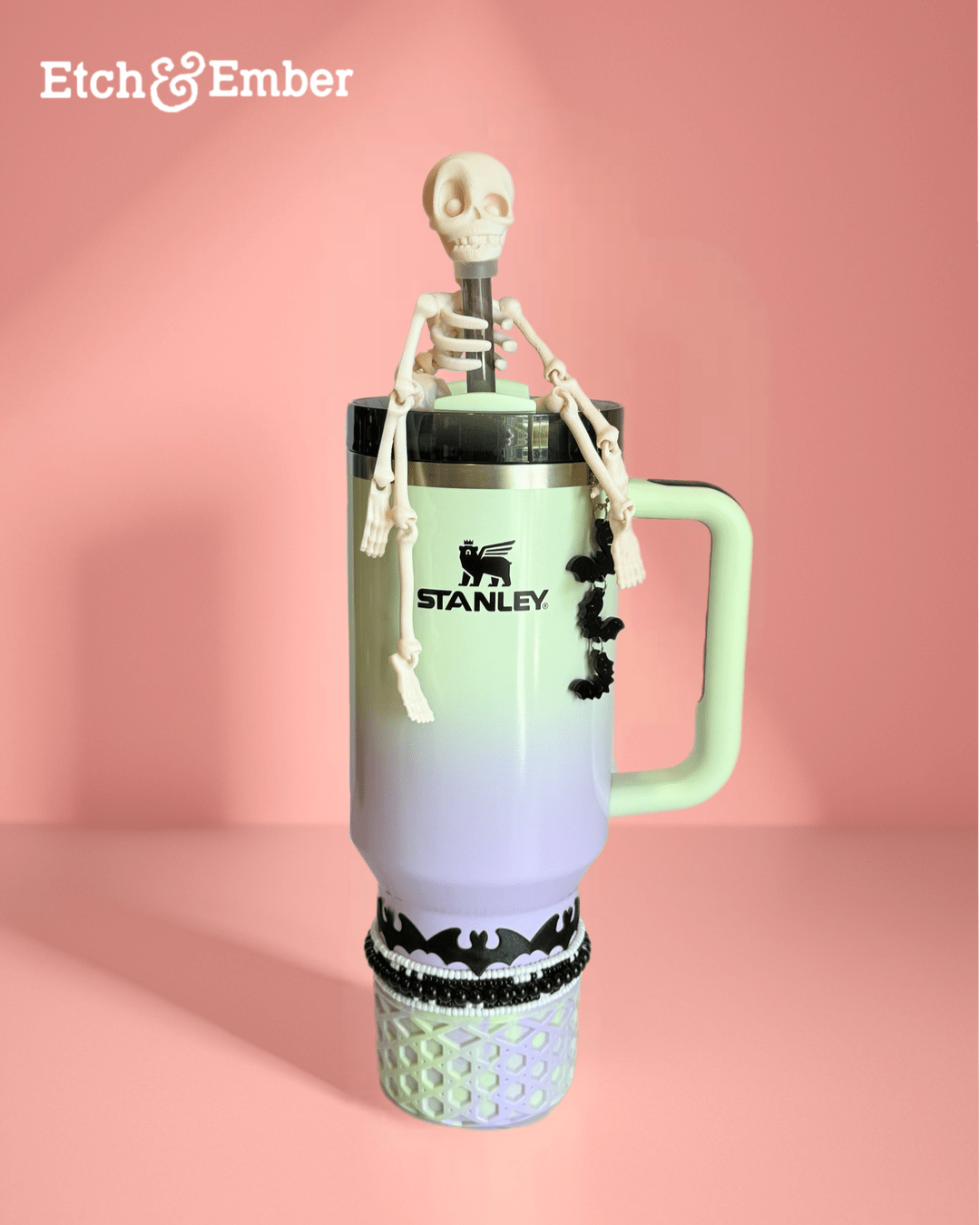 3D Skeleton Charm - Tumbler Handle Charm - The Nifty Little Finds - Charm - The Nifty Little Finds