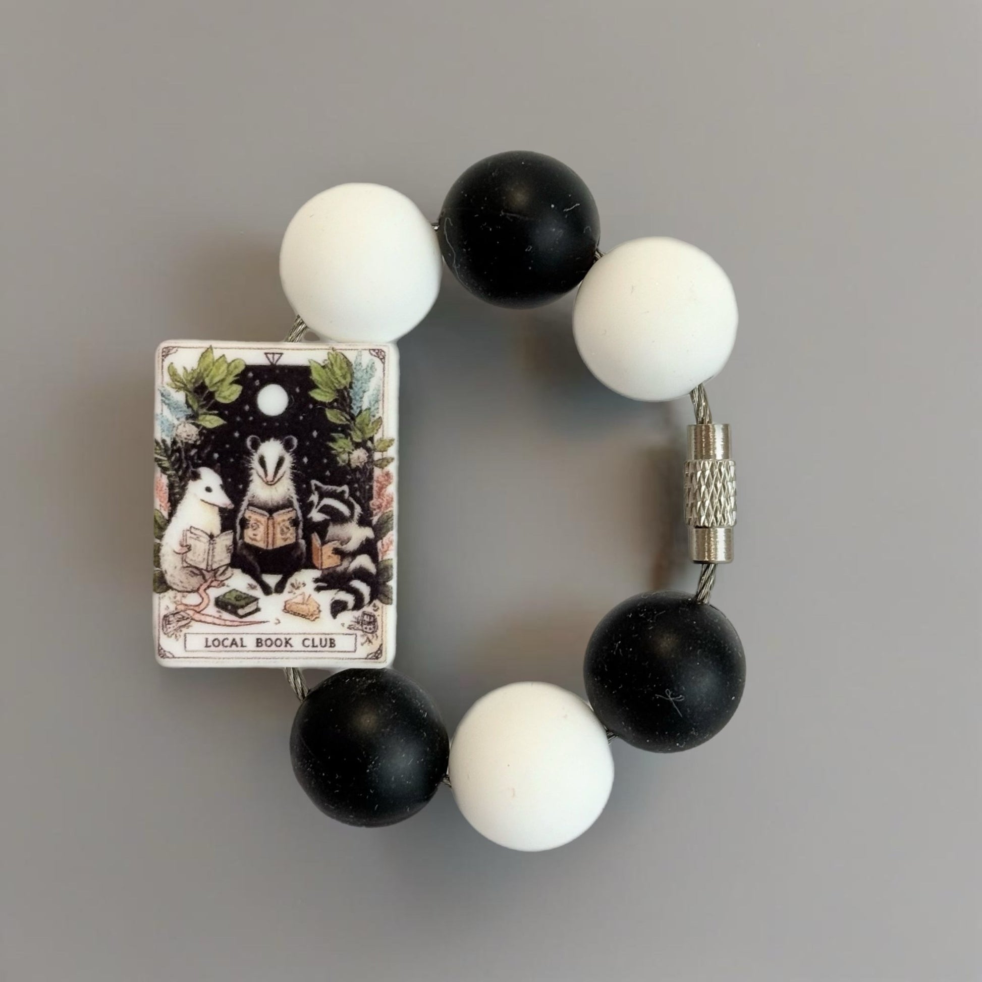 Local Book Club Raccoon Bracelet - Tumbler Handle Charm - The Nifty Little Finds - Charm - The Nifty Little Finds