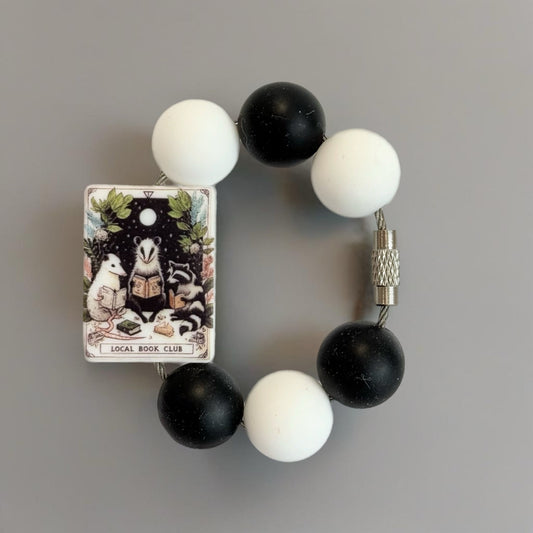 Local Book Club Raccoon Bracelet - Tumbler Handle Charm - The Nifty Little Finds - Charm - The Nifty Little Finds