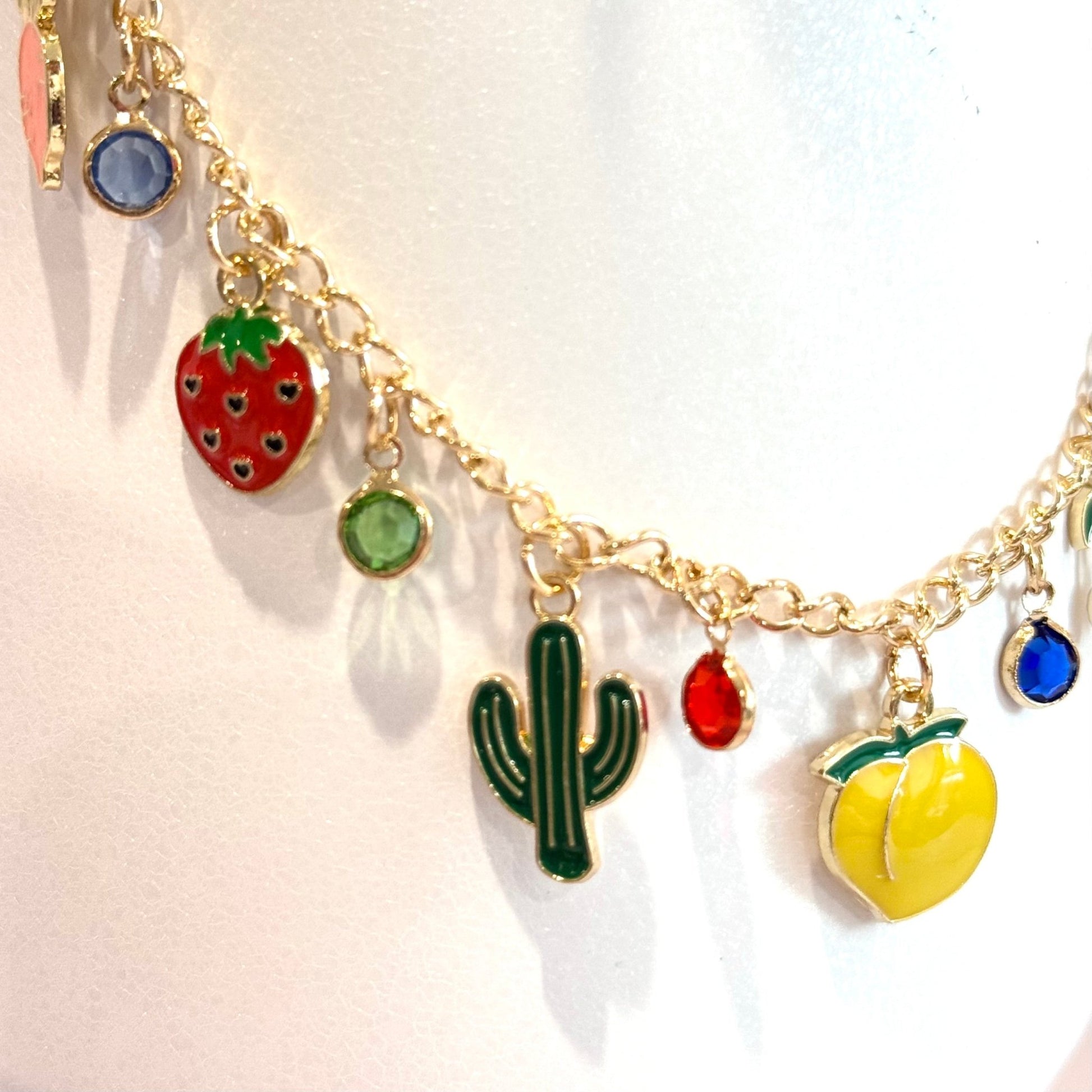 Tutti Fruity Deluxe Tumbler Charm Necklace - The Nifty Little Finds - Necklace - The Nifty Little Finds
