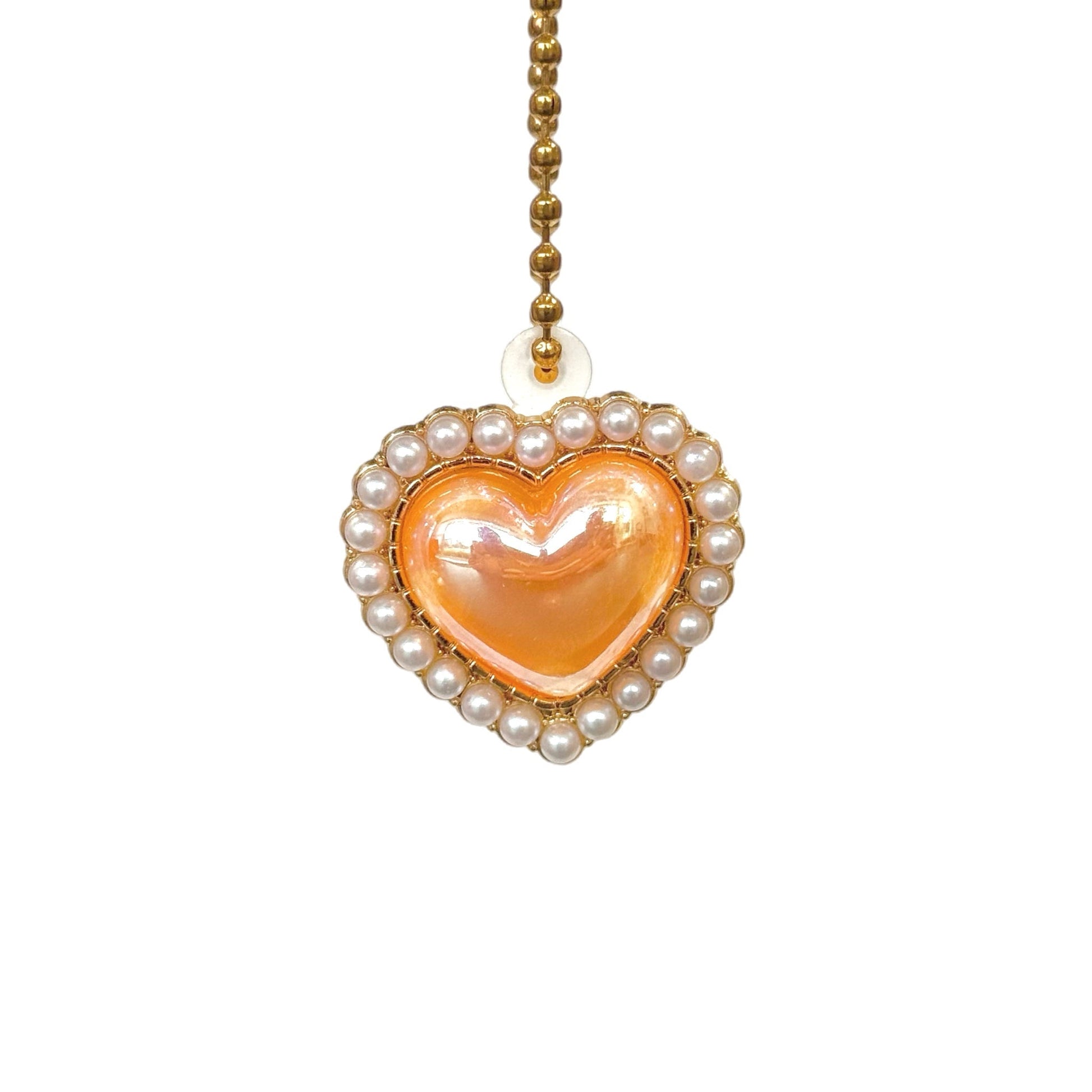 Peach Heart Charm - Tumbler Handle Charm - The Nifty Little Finds - Charm - The Nifty Little Finds