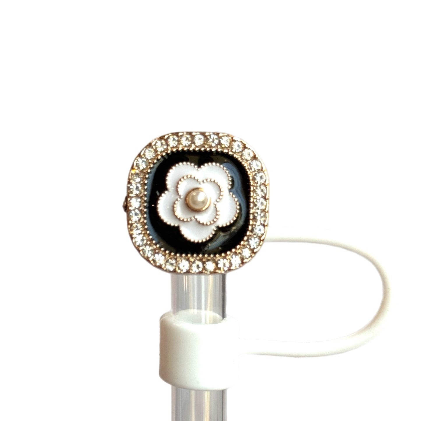 PEARL & DIAMONDS STRAW TOPPER - Tumbler Handle Charm - The Nifty Little Finds - Charm - The Nifty Little Finds