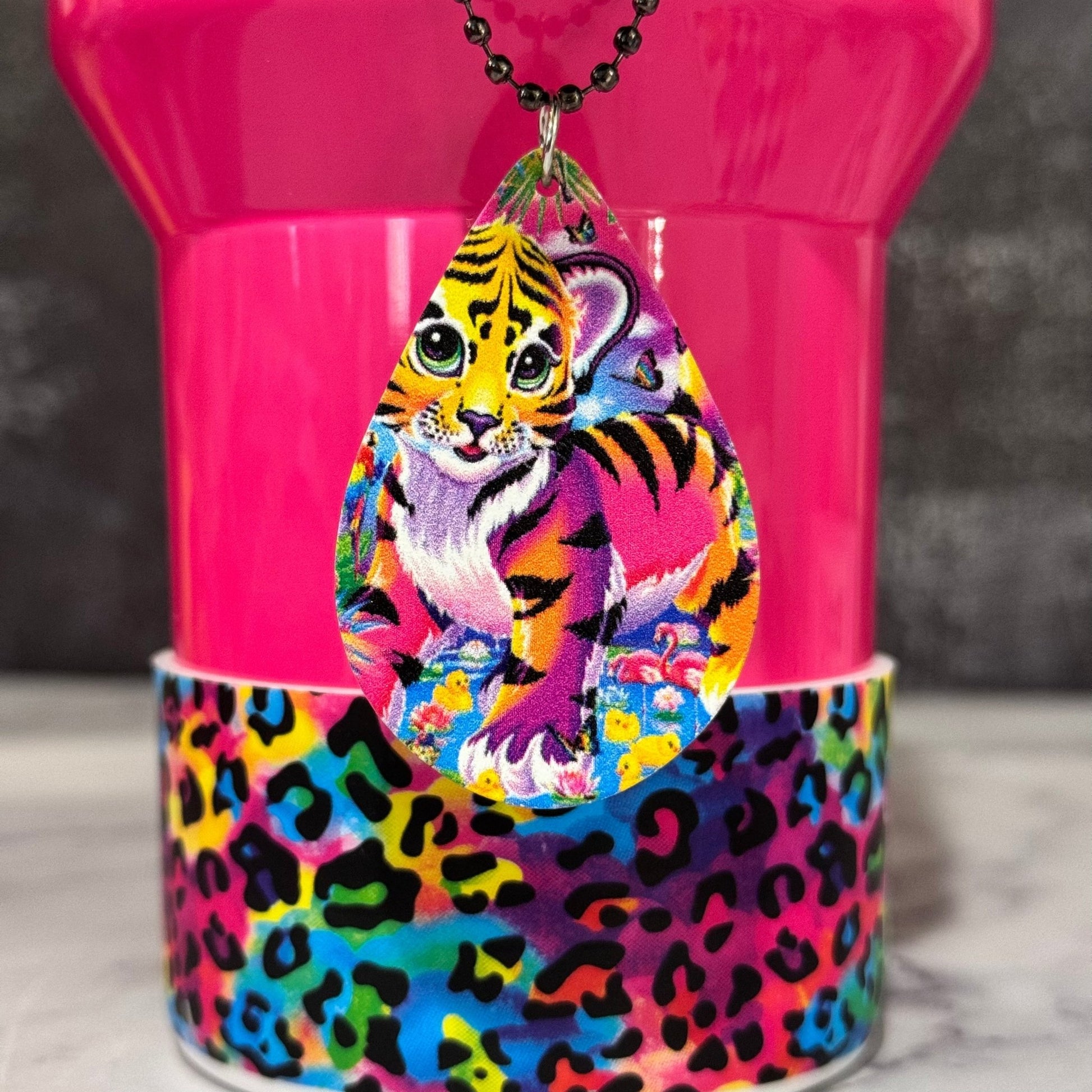 Rainbow Tiger Charm - Tumbler Handle Charm - The Nifty Little Finds - Charm - The Nifty Little Finds